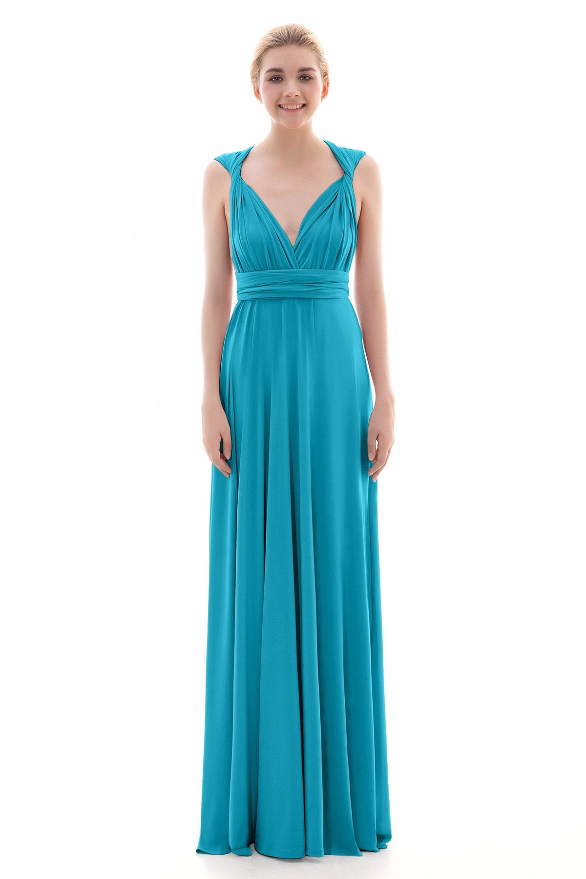 COCOMELODY Sheath Floor Length Knitted Bridesmaid Dress COEF16001 