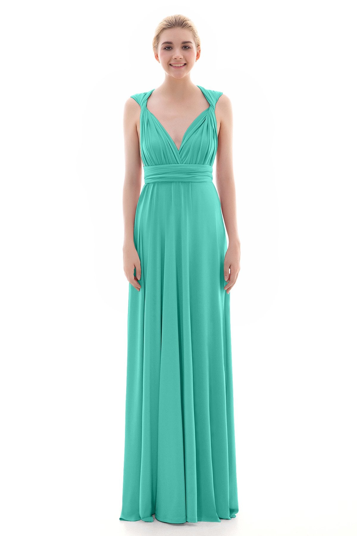 COCOMELODY Sheath Floor Length Knitted Bridesmaid Dress COEF16001 