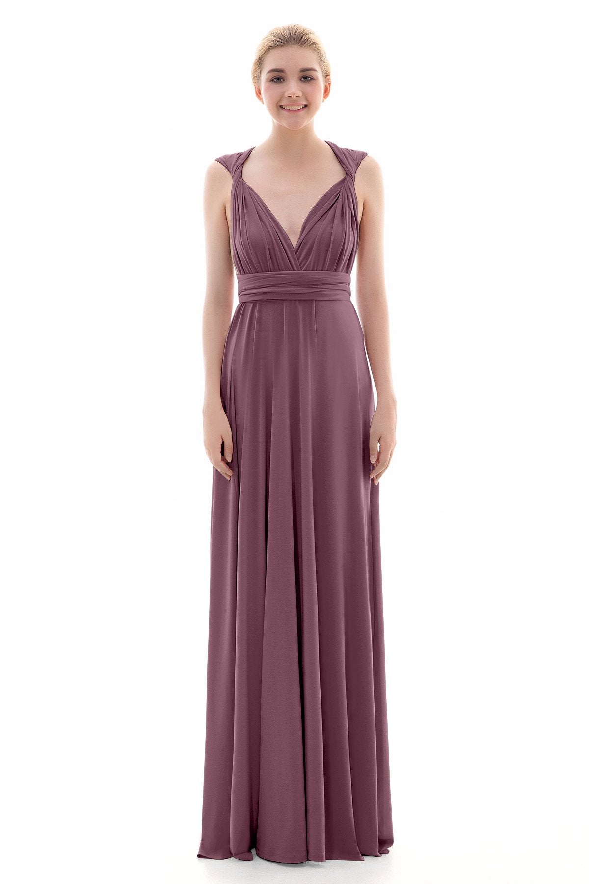 COCOMELODY Sheath Floor Length Knitted Bridesmaid Dress COEF16001 