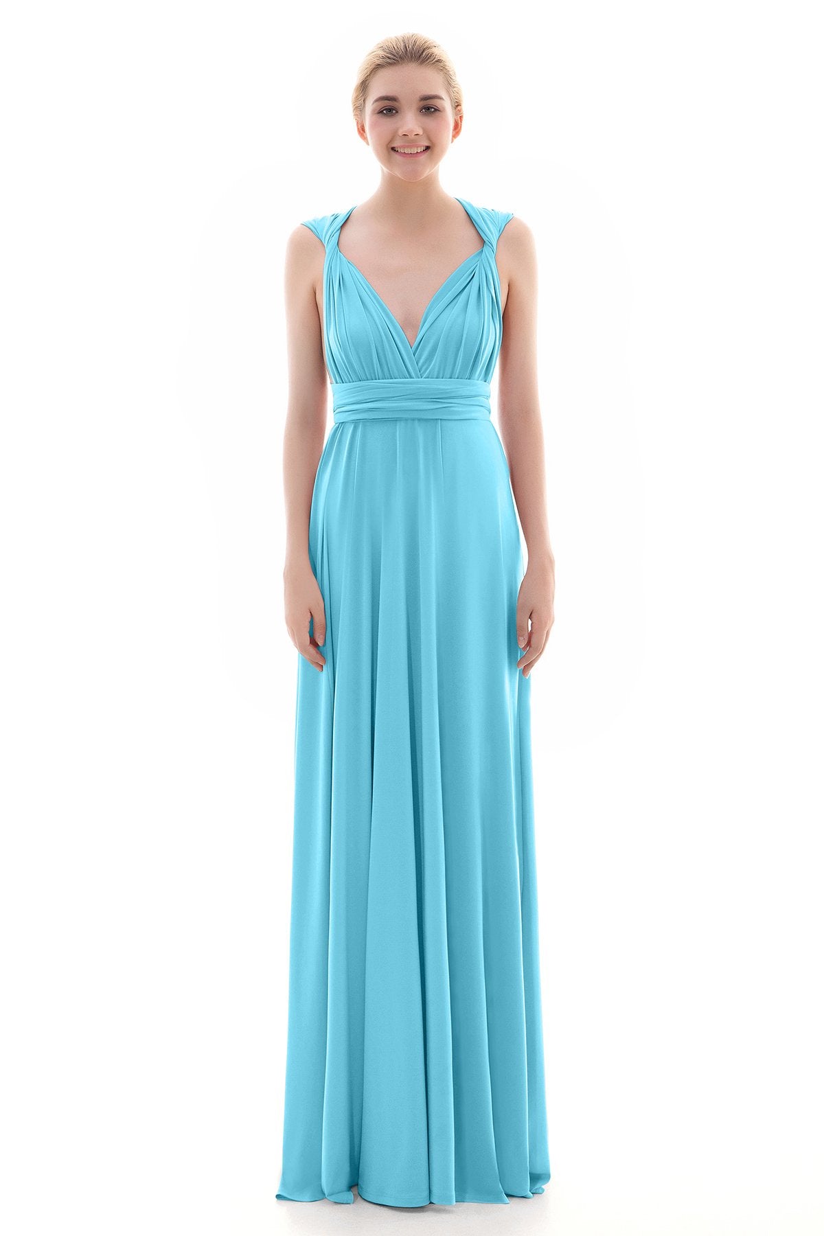 COCOMELODY Sheath Floor Length Knitted Bridesmaid Dress COEF16001 