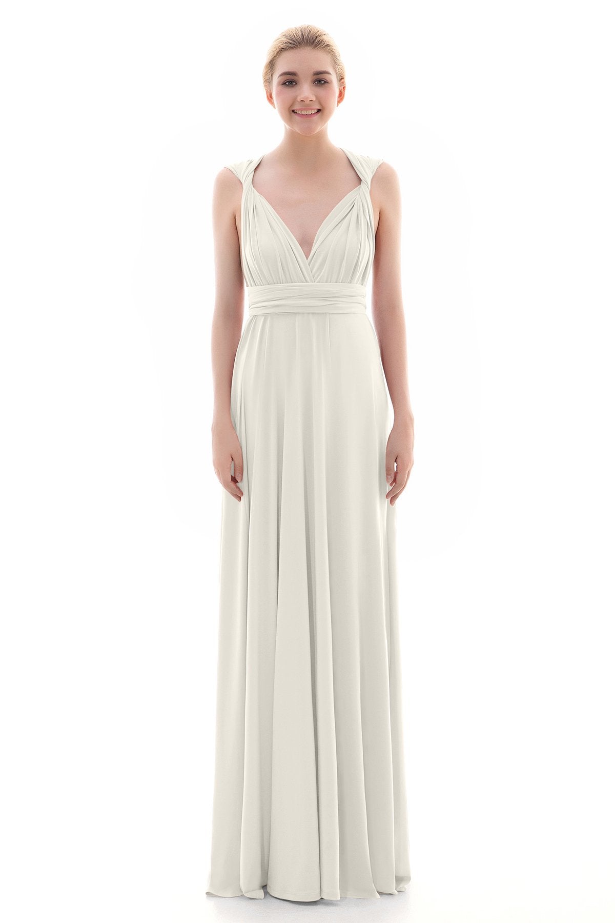 COCOMELODY Sheath Floor Length Knitted Bridesmaid Dress COEF16001 