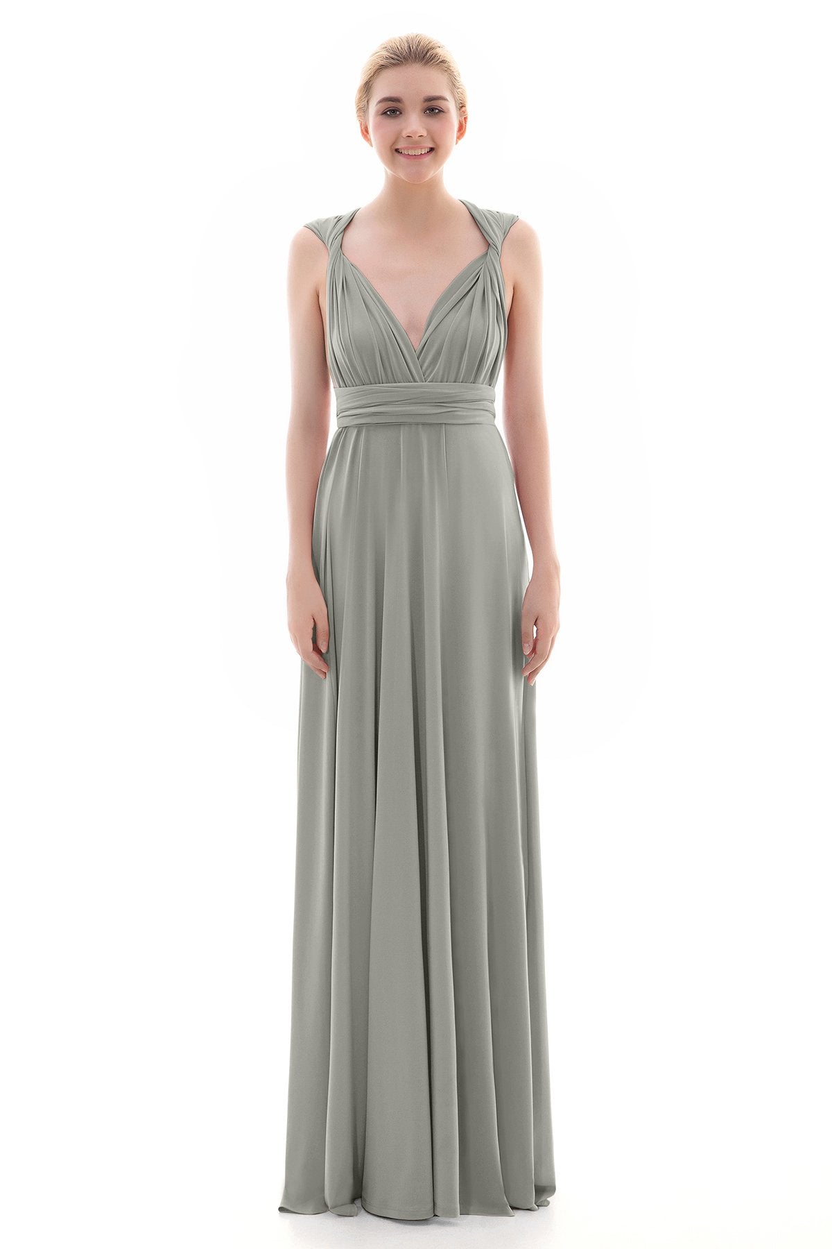 COCOMELODY Sheath Floor Length Knitted Bridesmaid Dress COEF16001 