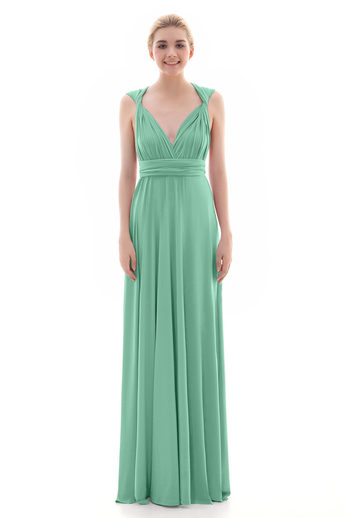 COCOMELODY Sheath Floor Length Knitted Bridesmaid Dress COEF16001 