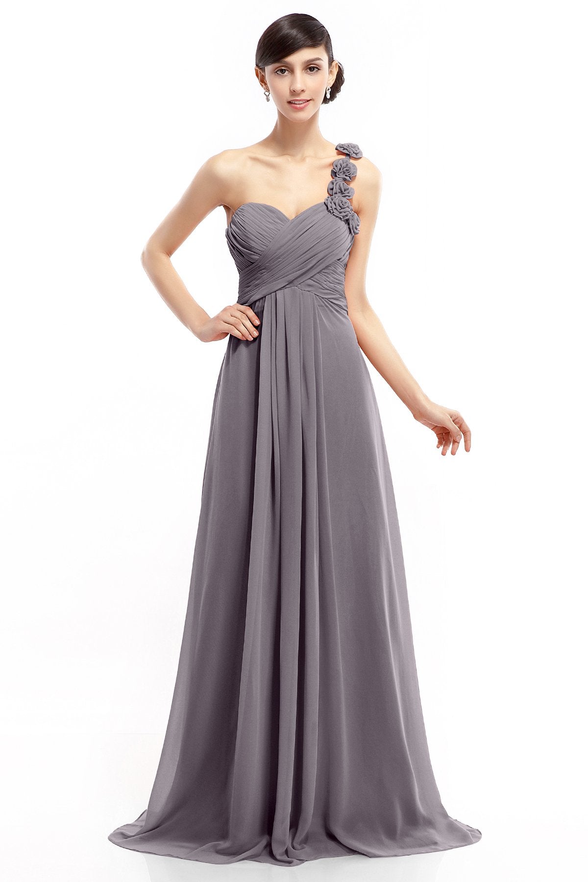 COCOMELODY Sheath-Column Floor Length Chiffon Dresses COLT14017 