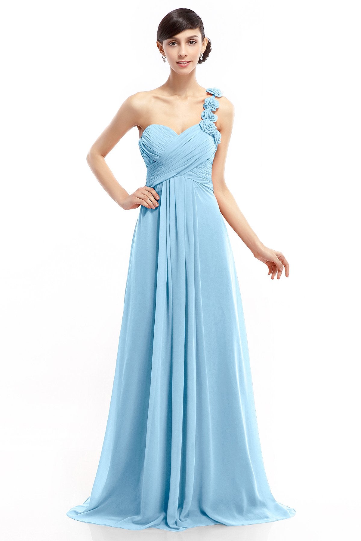 COCOMELODY Sheath-Column Floor Length Chiffon Dresses COLT14017 