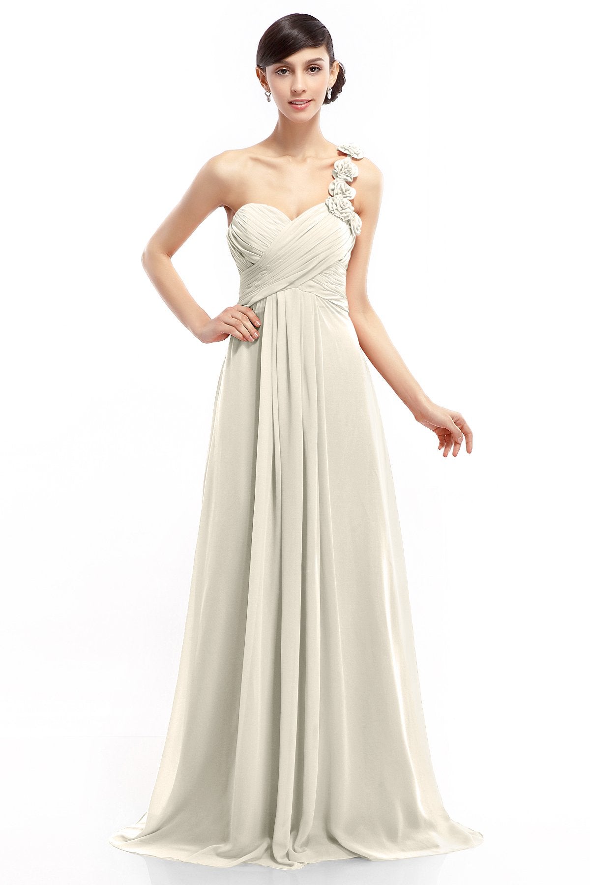 COCOMELODY Sheath-Column Floor Length Chiffon Dresses COLT14017 