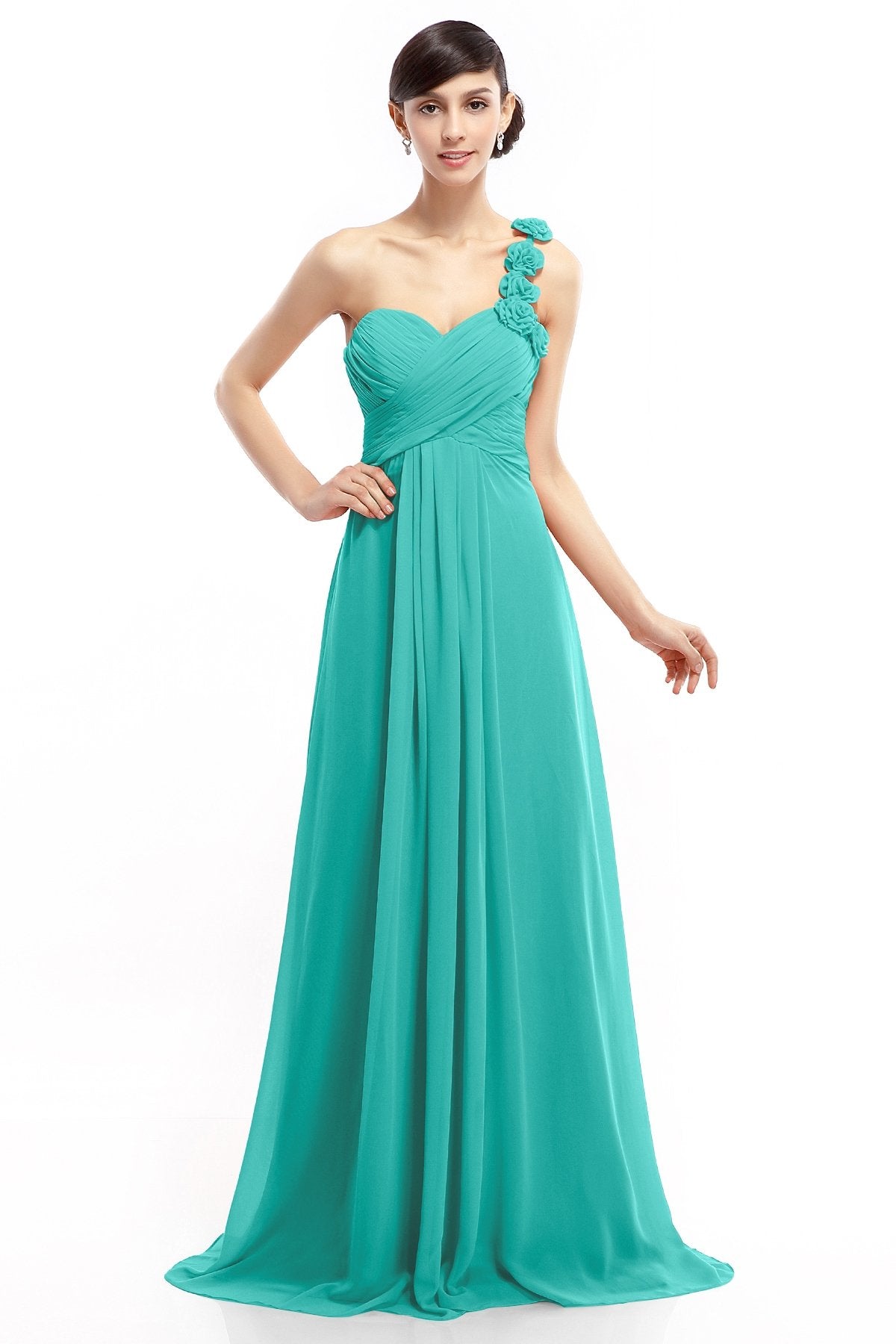 COCOMELODY Sheath-Column Floor Length Chiffon Dresses COLT14017 