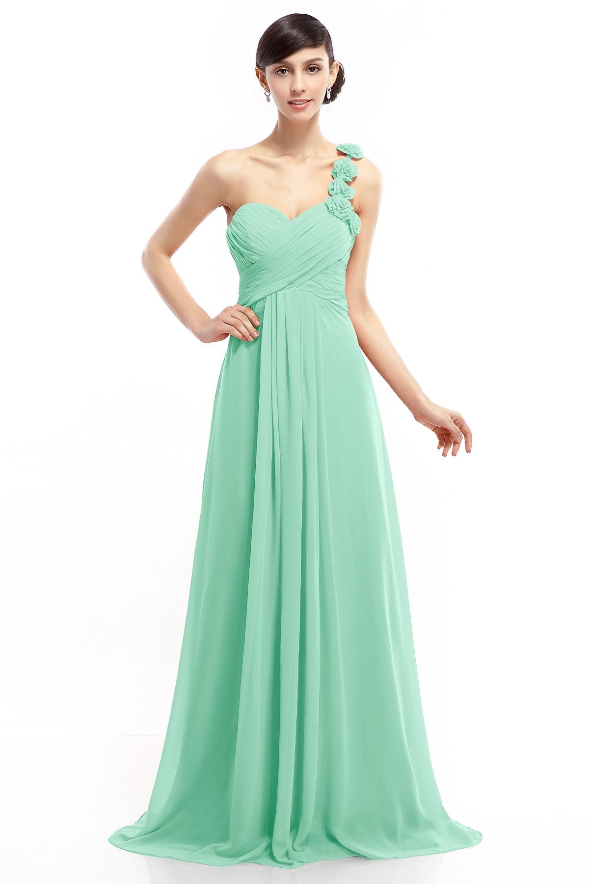 COCOMELODY Sheath-Column Floor Length Chiffon Dresses COLT14017 