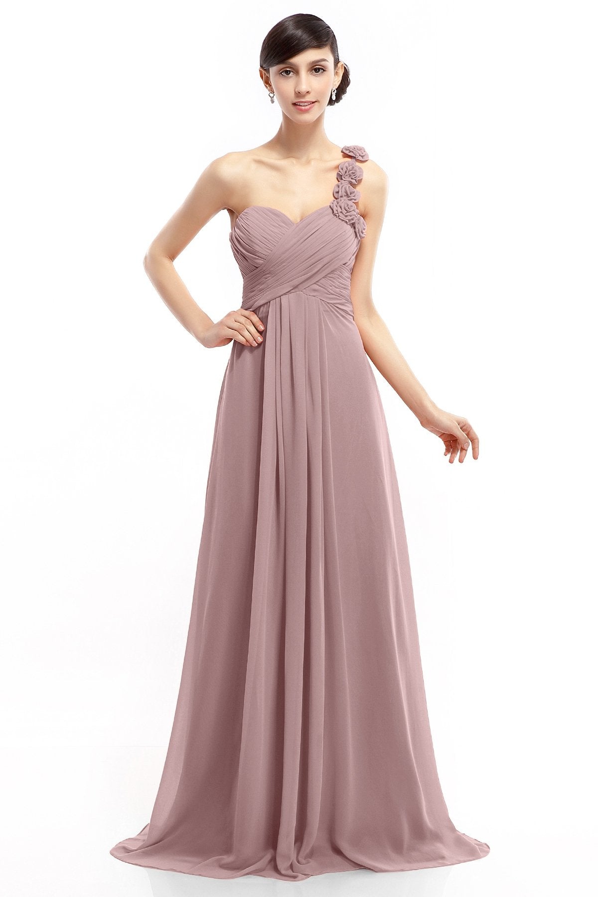 COCOMELODY Sheath-Column Floor Length Chiffon Dresses COLT14017 