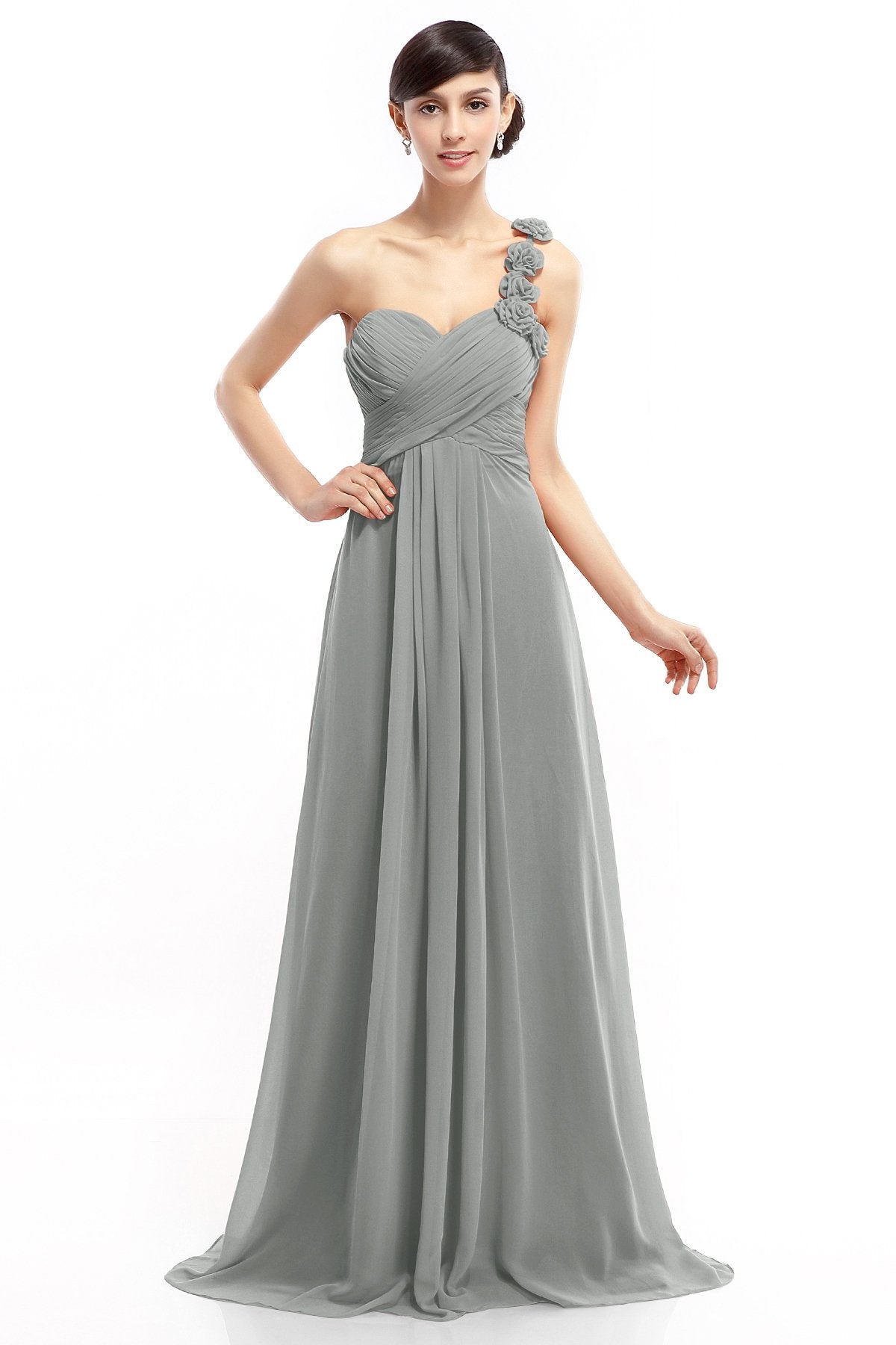 COCOMELODY Sheath-Column Floor Length Chiffon Dresses COLT14017 