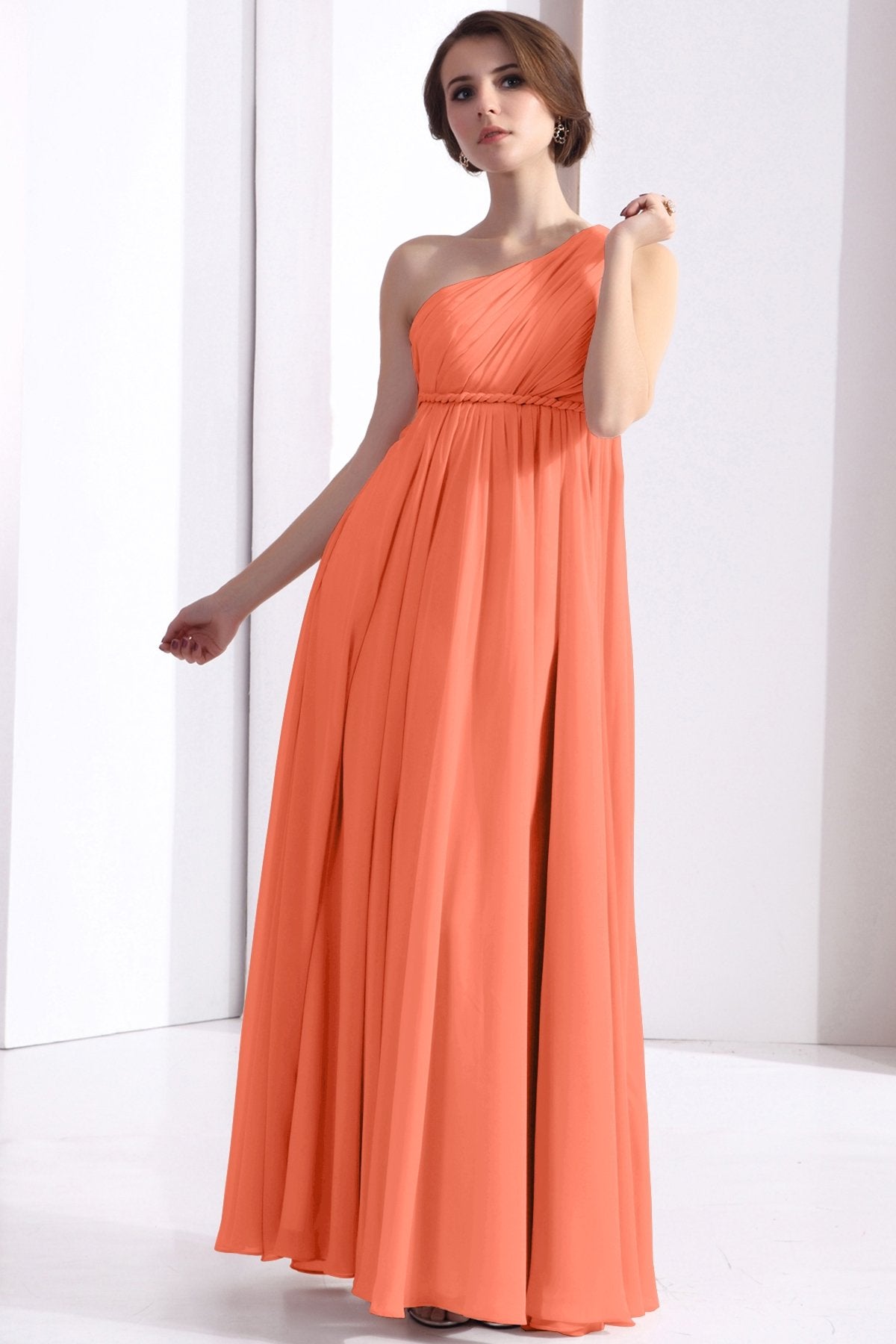 COCOMELODY Sheath Floor Length Chiffon Bridesmaid Dress COSF1300D 