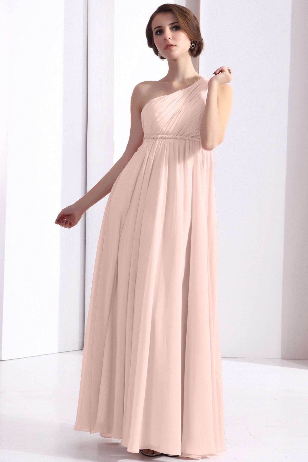 COCOMELODY Sheath Floor Length Chiffon Bridesmaid Dress COSF1300D 