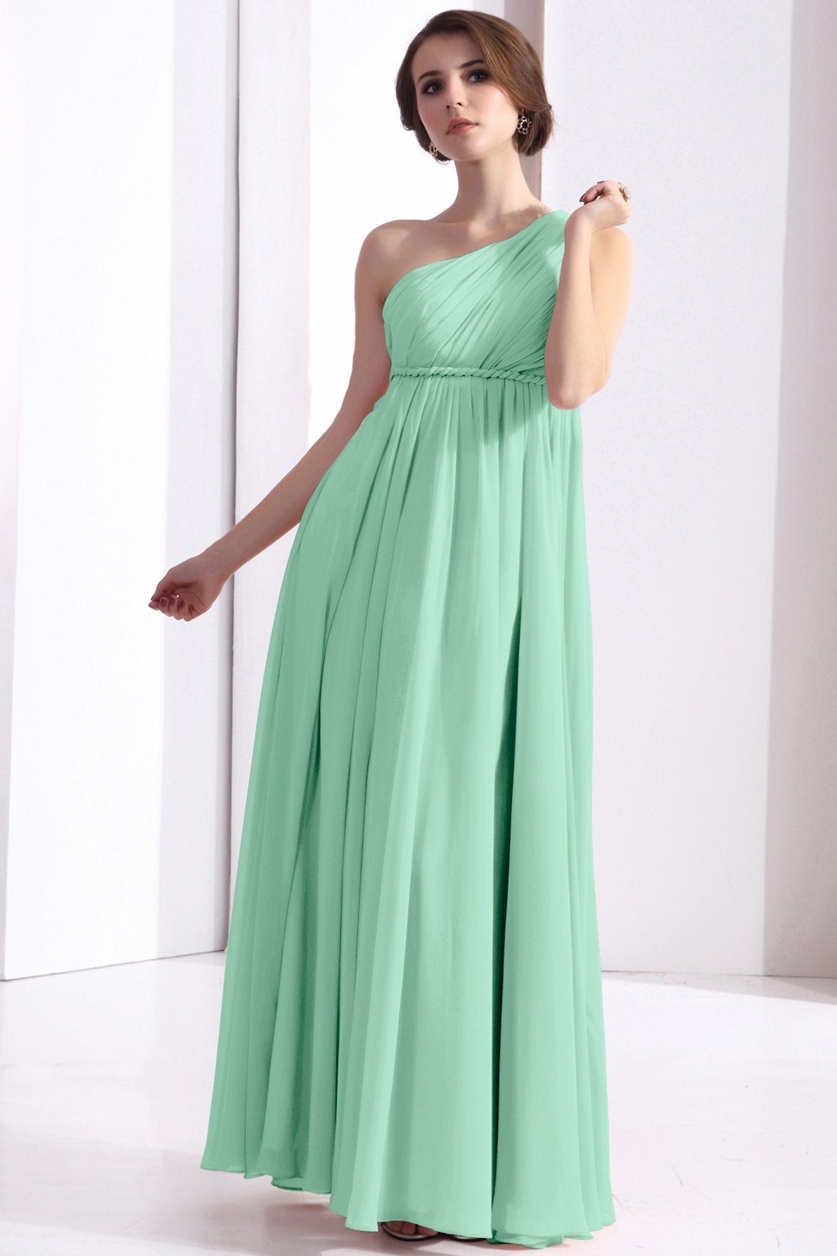 COCOMELODY Sheath Floor Length Chiffon Bridesmaid Dress COSF1300D 