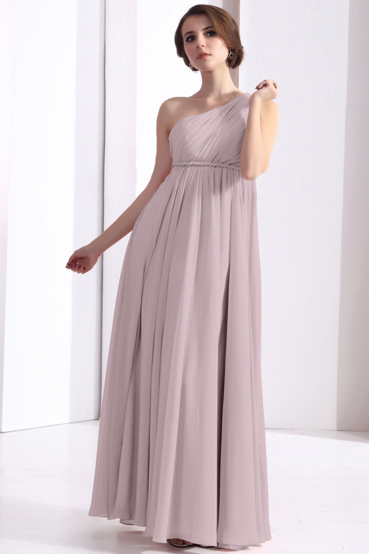 COCOMELODY Sheath Floor Length Chiffon Bridesmaid Dress COSF1300D 