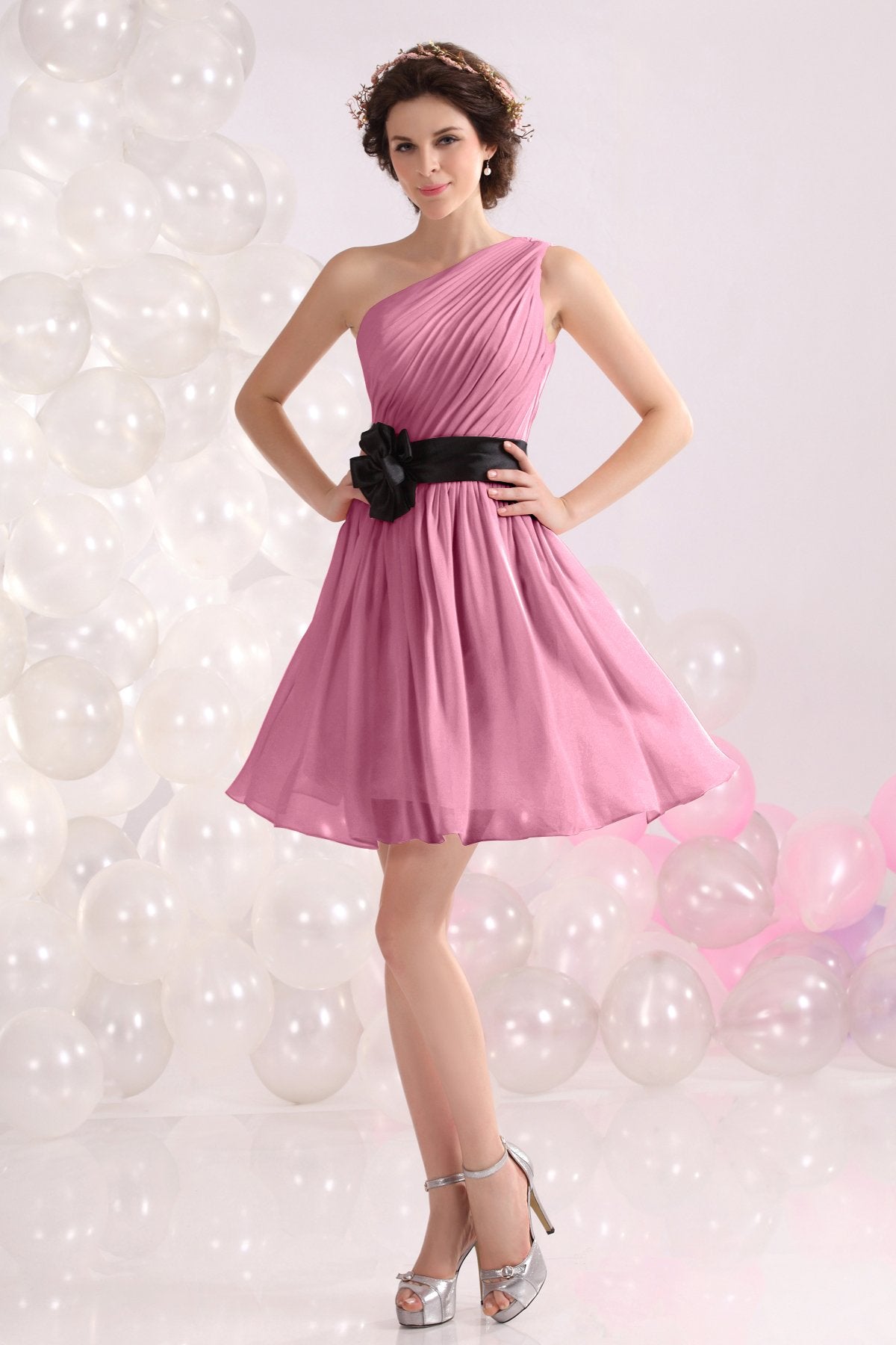 COCOMELODY A-Line Short-Mini Chiffon Bridesmaids Dress COZB1301C 