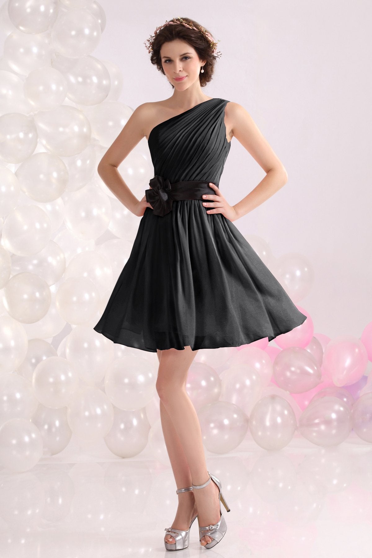 COCOMELODY A-Line Short-Mini Chiffon Bridesmaids Dress COZB1301C 