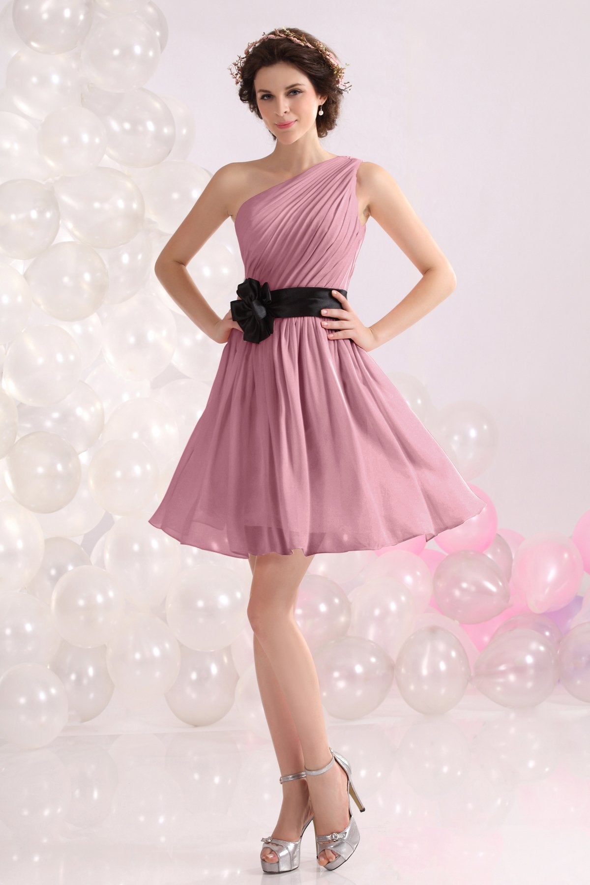 COCOMELODY A-Line Short-Mini Chiffon Bridesmaids Dress COZB1301C 