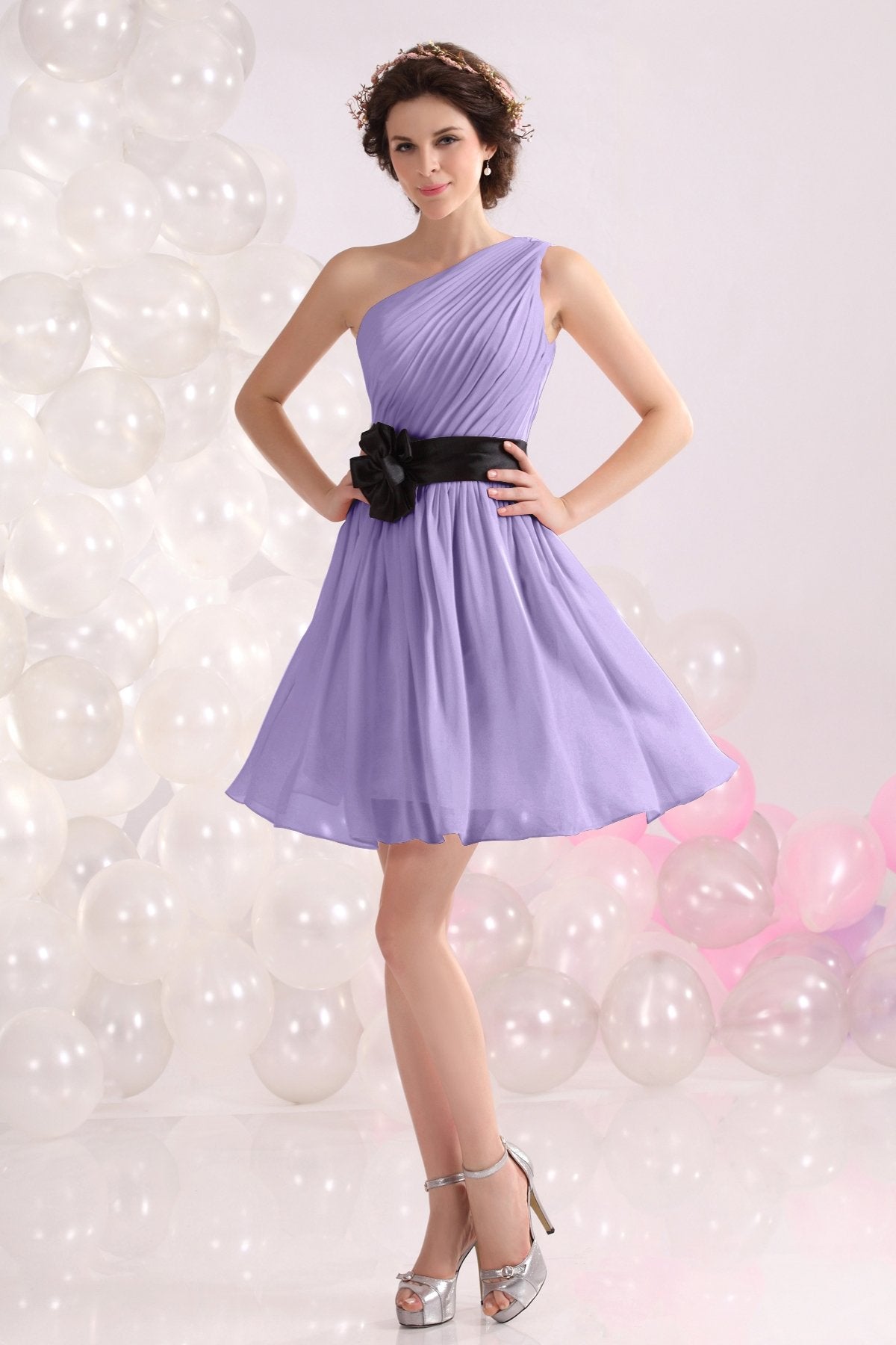 COCOMELODY A-Line Short-Mini Chiffon Bridesmaids Dress COZB1301C 