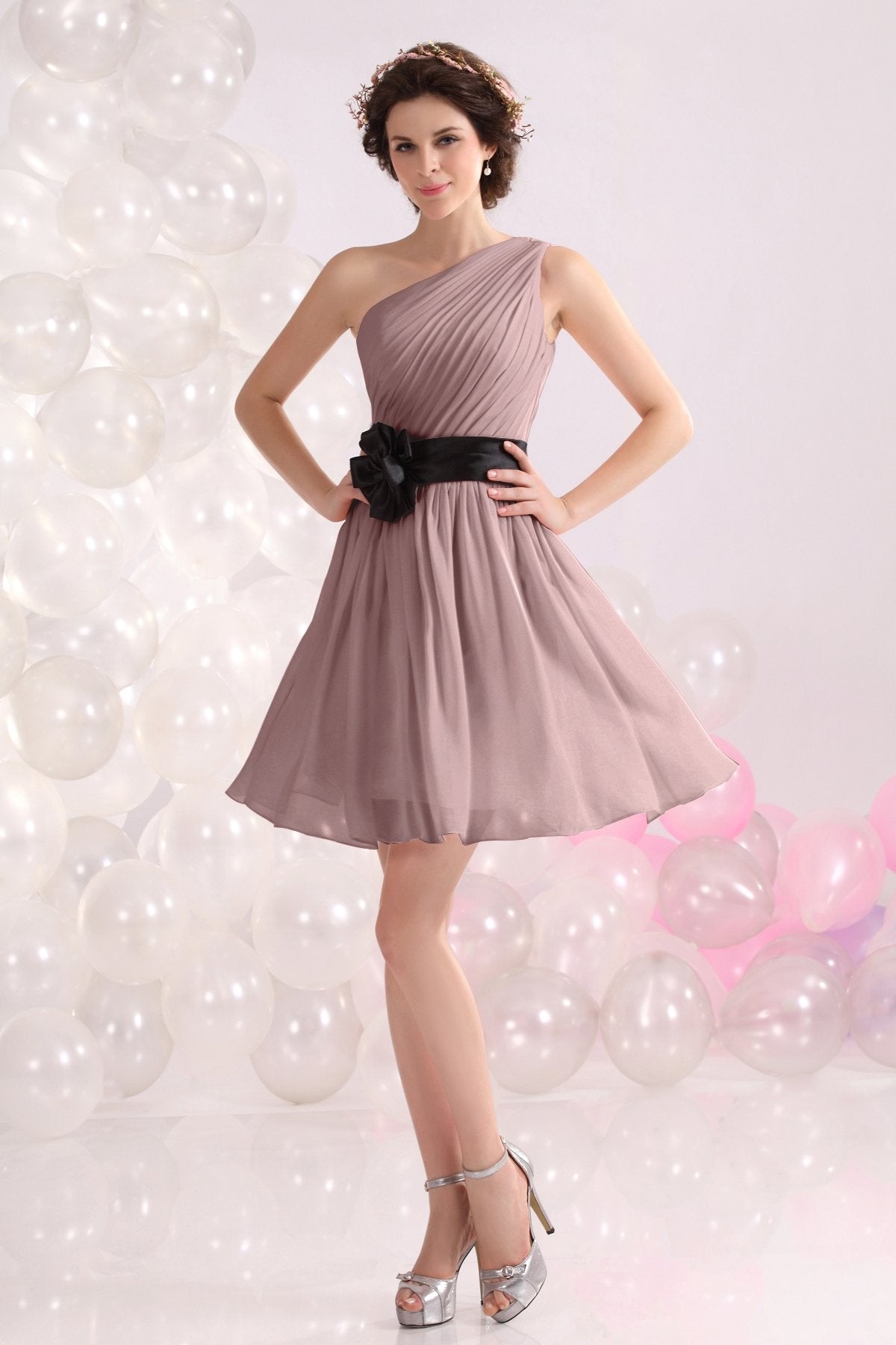 COCOMELODY A-Line Short-Mini Chiffon Bridesmaids Dress COZB1301C 