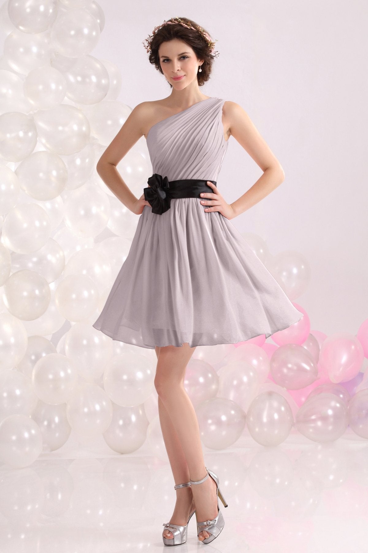 COCOMELODY A-Line Short-Mini Chiffon Bridesmaids Dress COZB1301C 