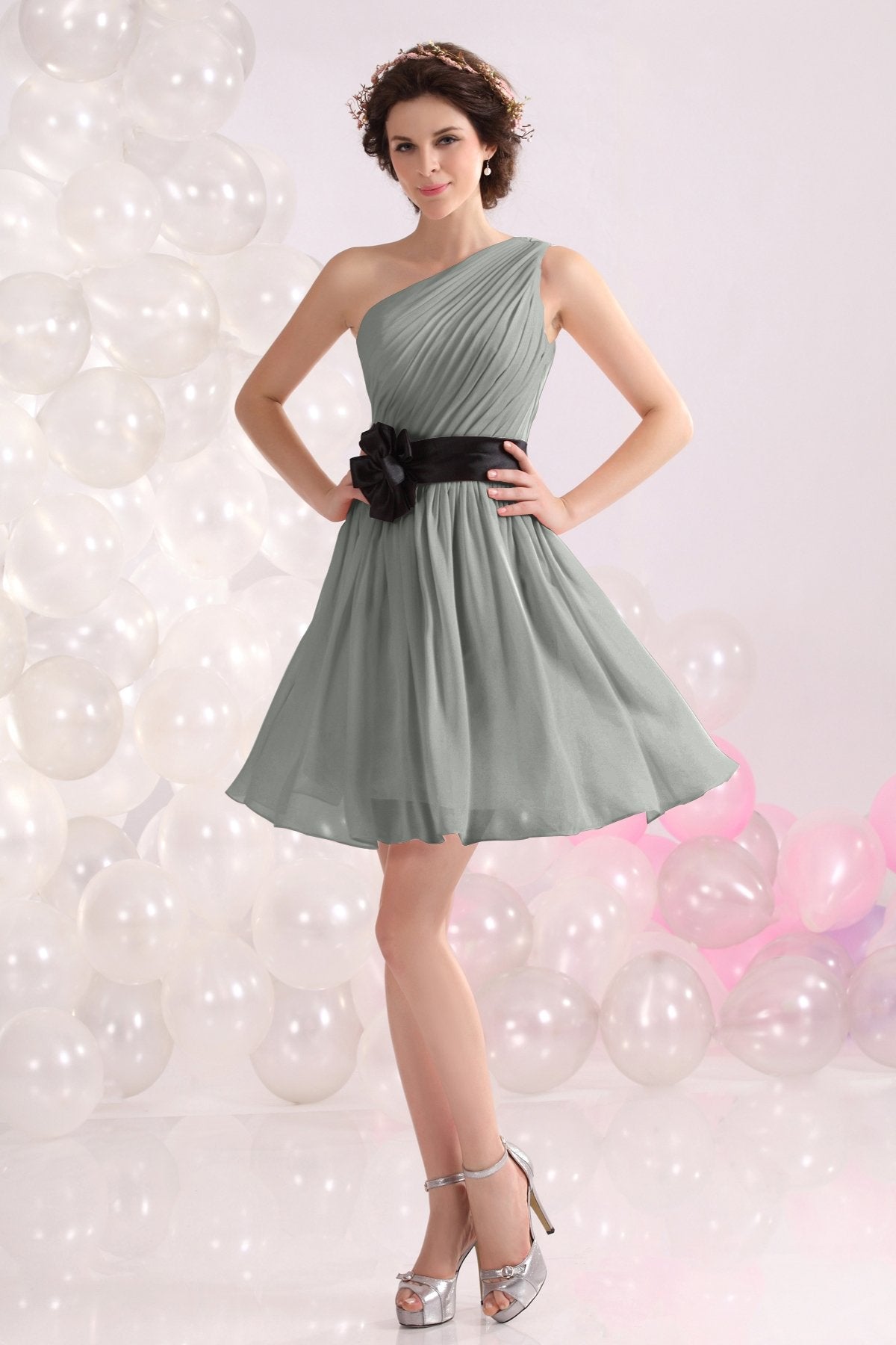 COCOMELODY A-Line Short-Mini Chiffon Bridesmaids Dress COZB1301C 