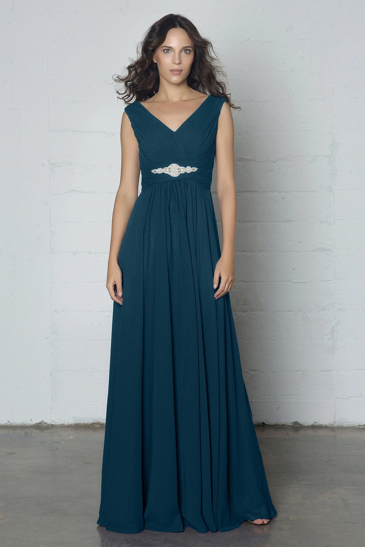 COCOMELODY Sheath-Column Floor Length Chiffon Dress COZF14002 