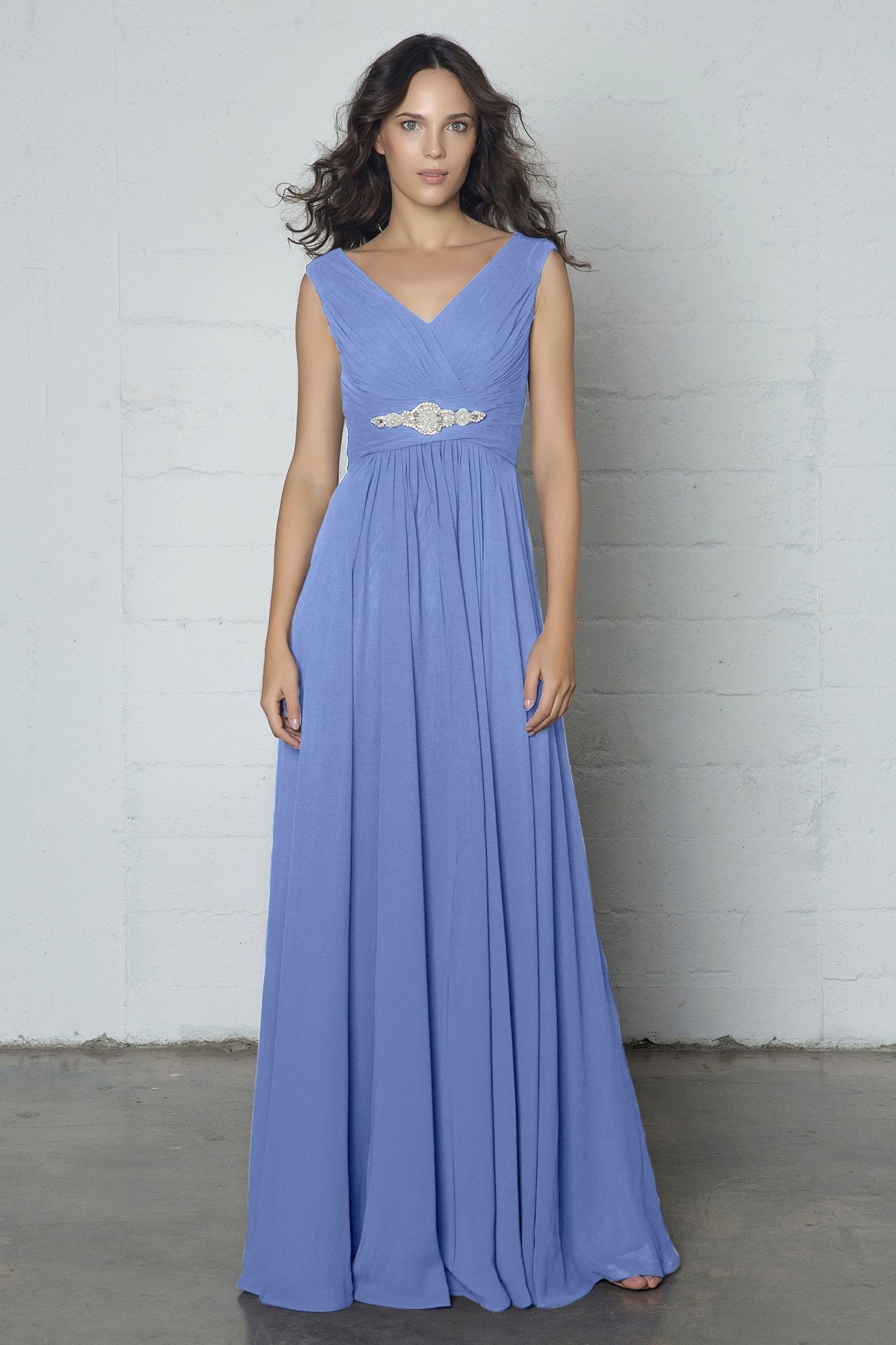 COCOMELODY Sheath-Column Floor Length Chiffon Dress COZF14002 