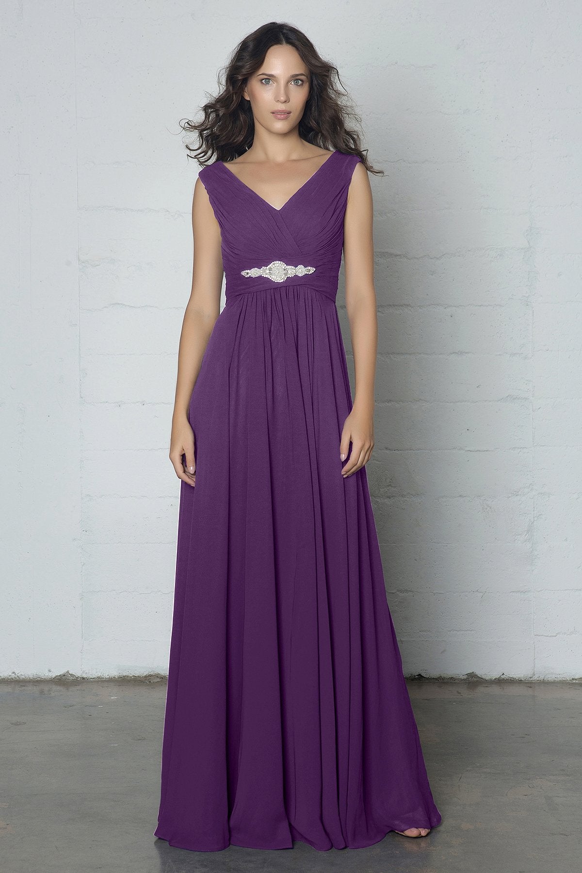 COCOMELODY Sheath-Column Floor Length Chiffon Dress COZF14002 