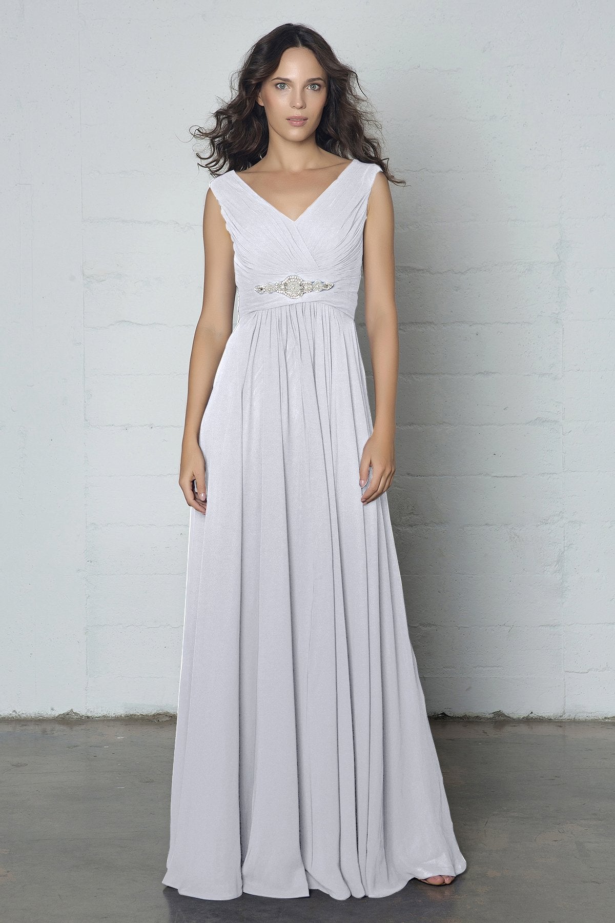 COCOMELODY Sheath-Column Floor Length Chiffon Dress COZF14002 