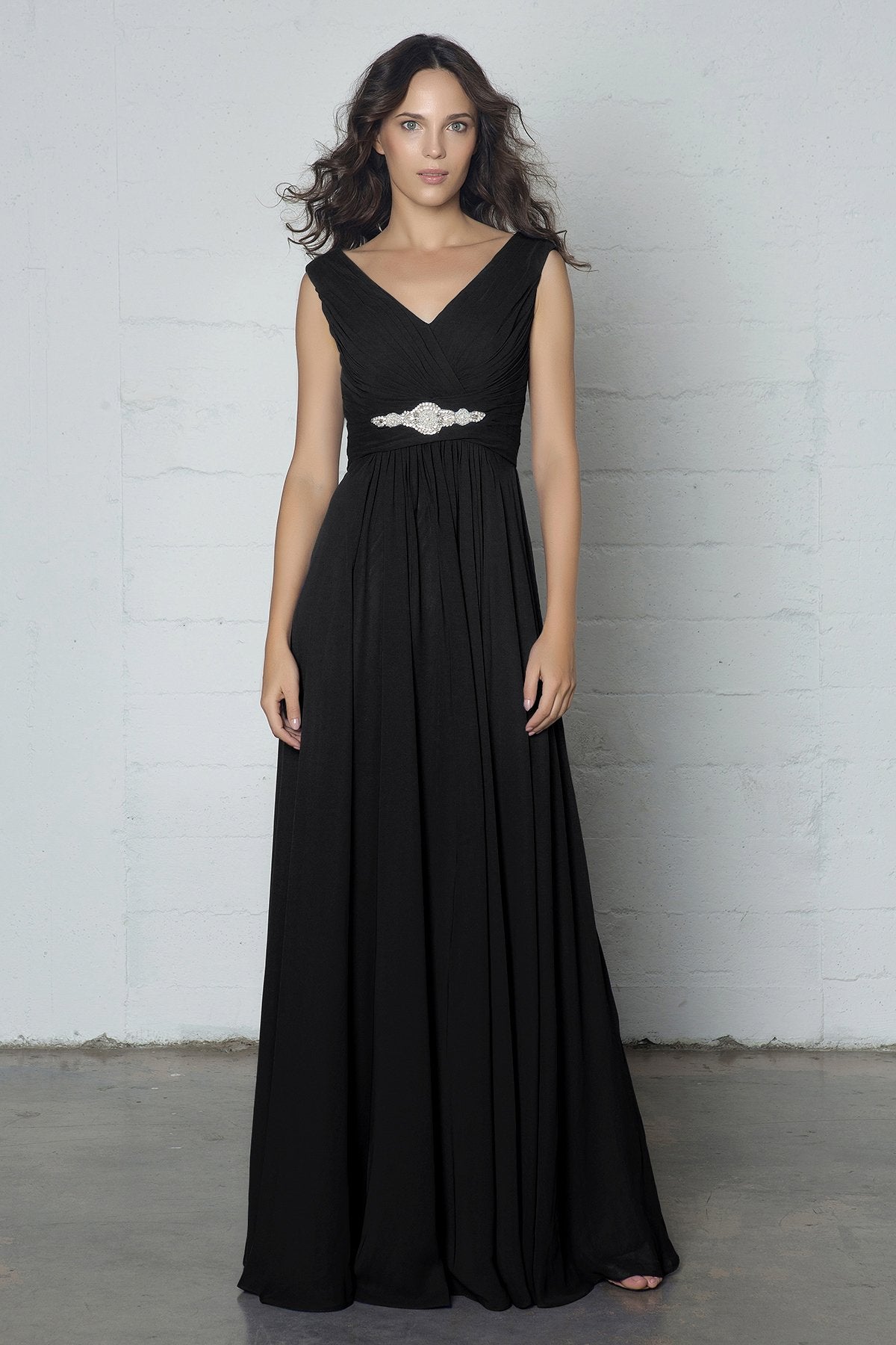 COCOMELODY Sheath-Column Floor Length Chiffon Dress COZF14002 