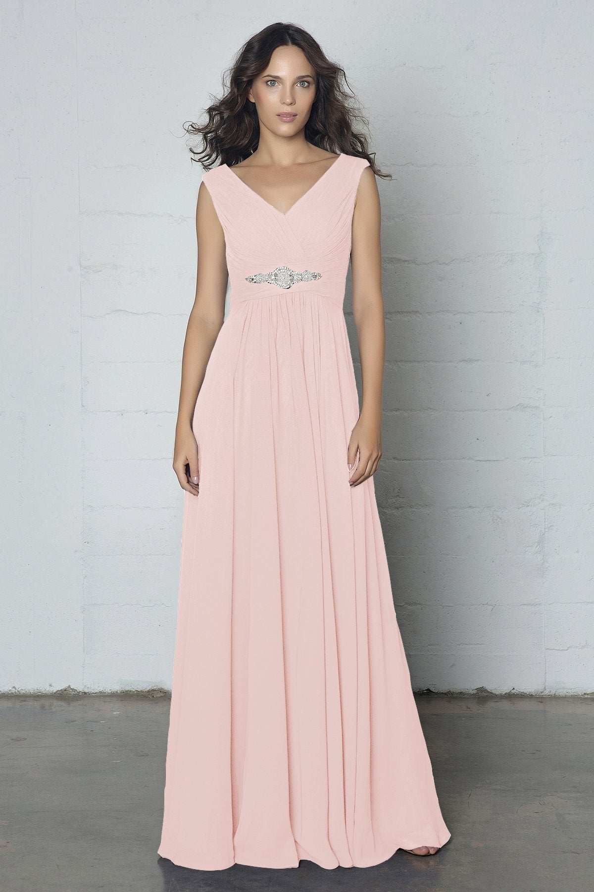 COCOMELODY Sheath-Column Floor Length Chiffon Dress COZF14002 