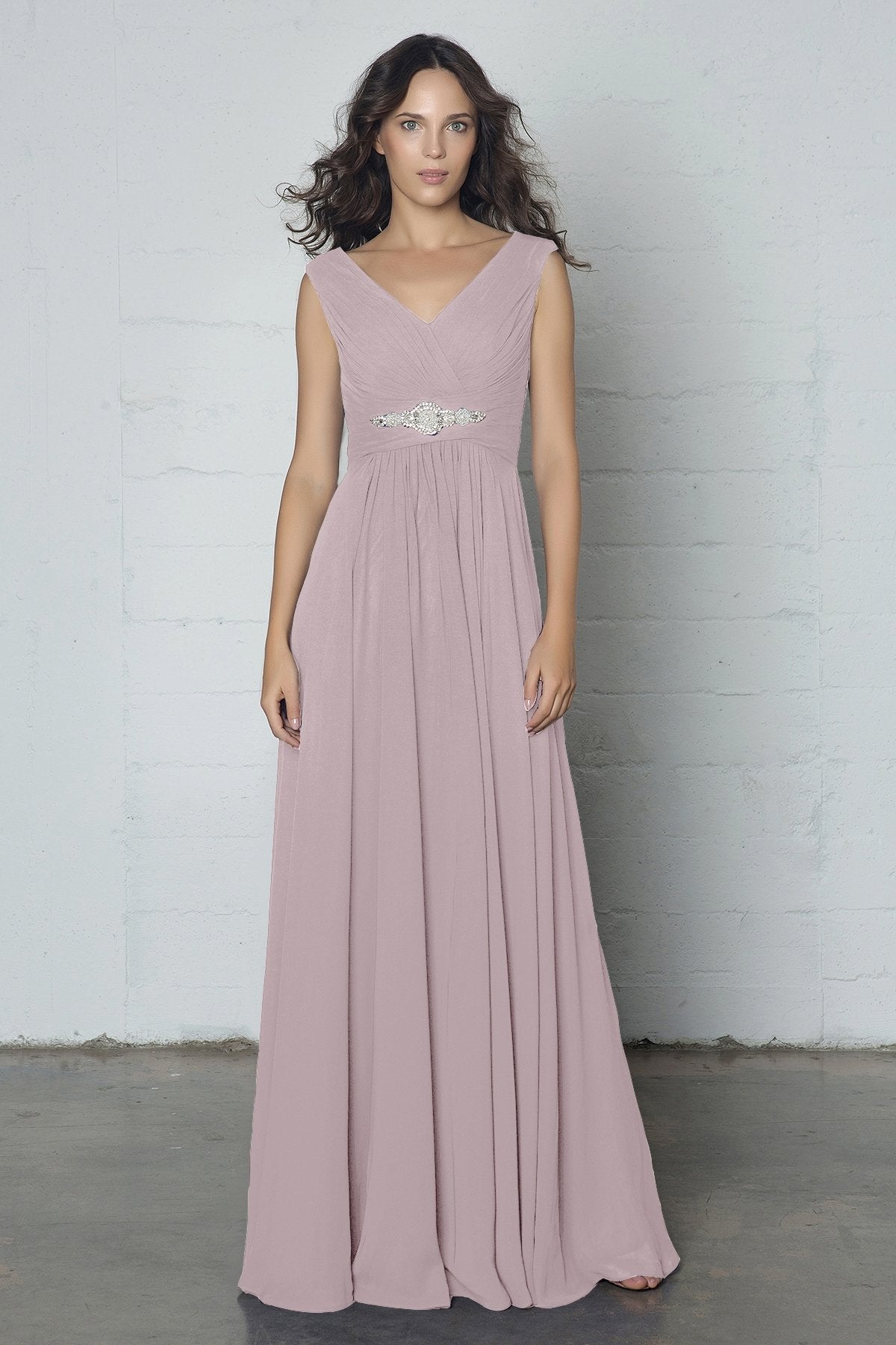 COCOMELODY Sheath-Column Floor Length Chiffon Dress COZF14002 