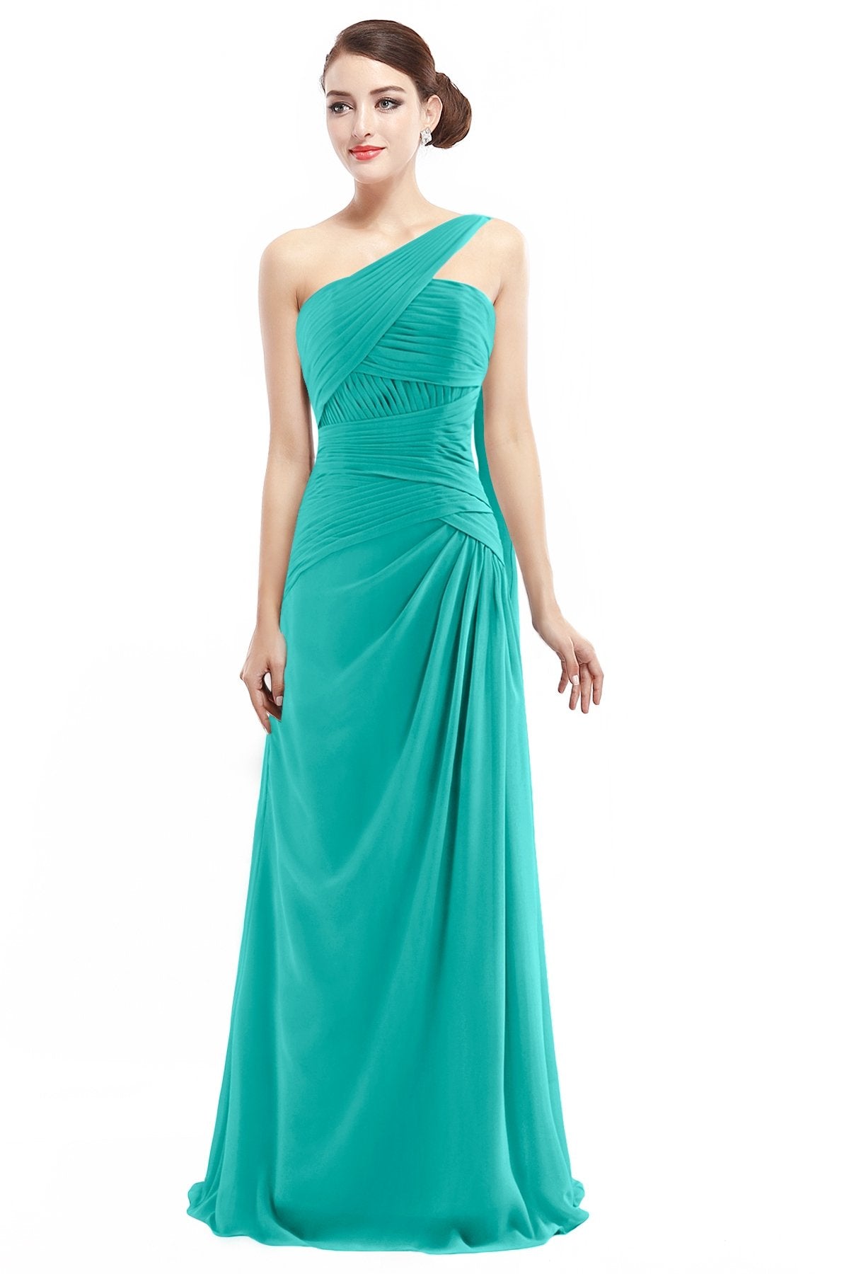 COCOMELODY Sheath Floor Length Chiffon Bridesmaid Dress COZF14021 