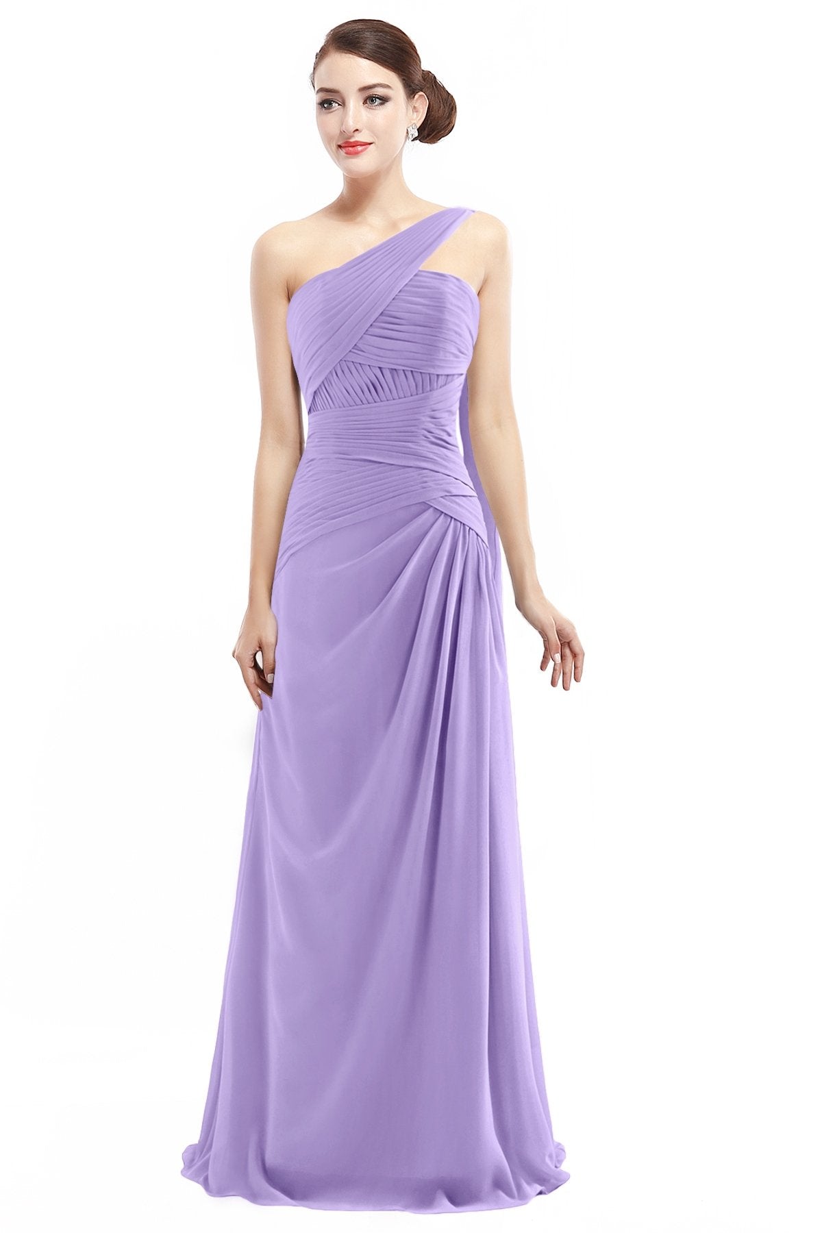 COCOMELODY Sheath Floor Length Chiffon Bridesmaid Dress COZF14021 