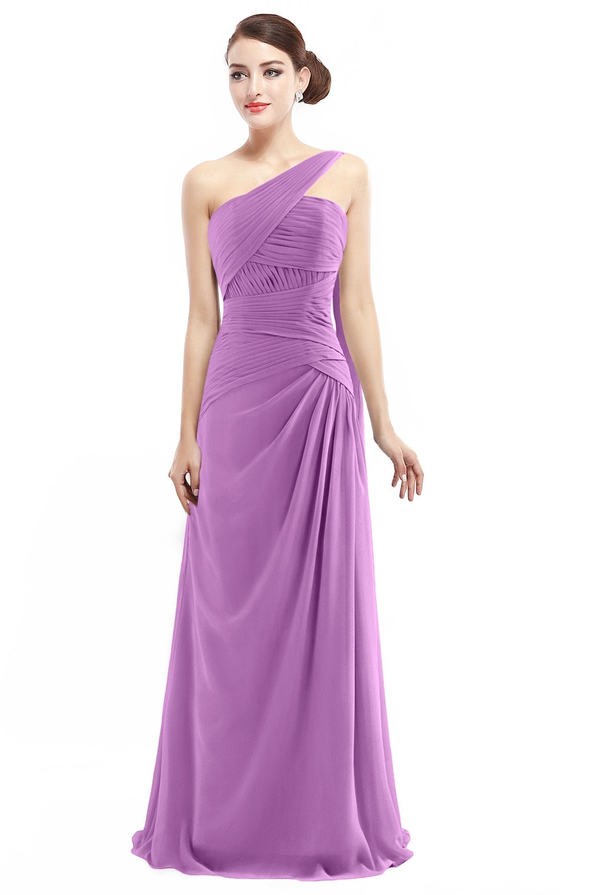 COCOMELODY Sheath Floor Length Chiffon Bridesmaid Dress COZF14021 