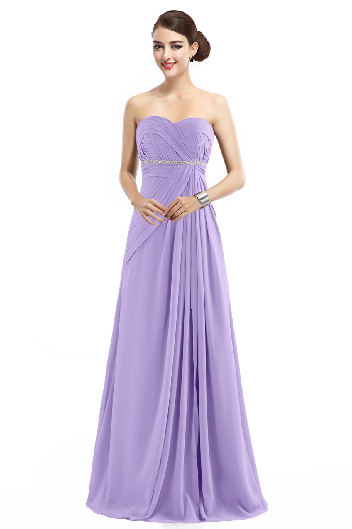 COCOMELODY Sheath Floor Length Chiffon Bridesmaid Dress COZF14022 