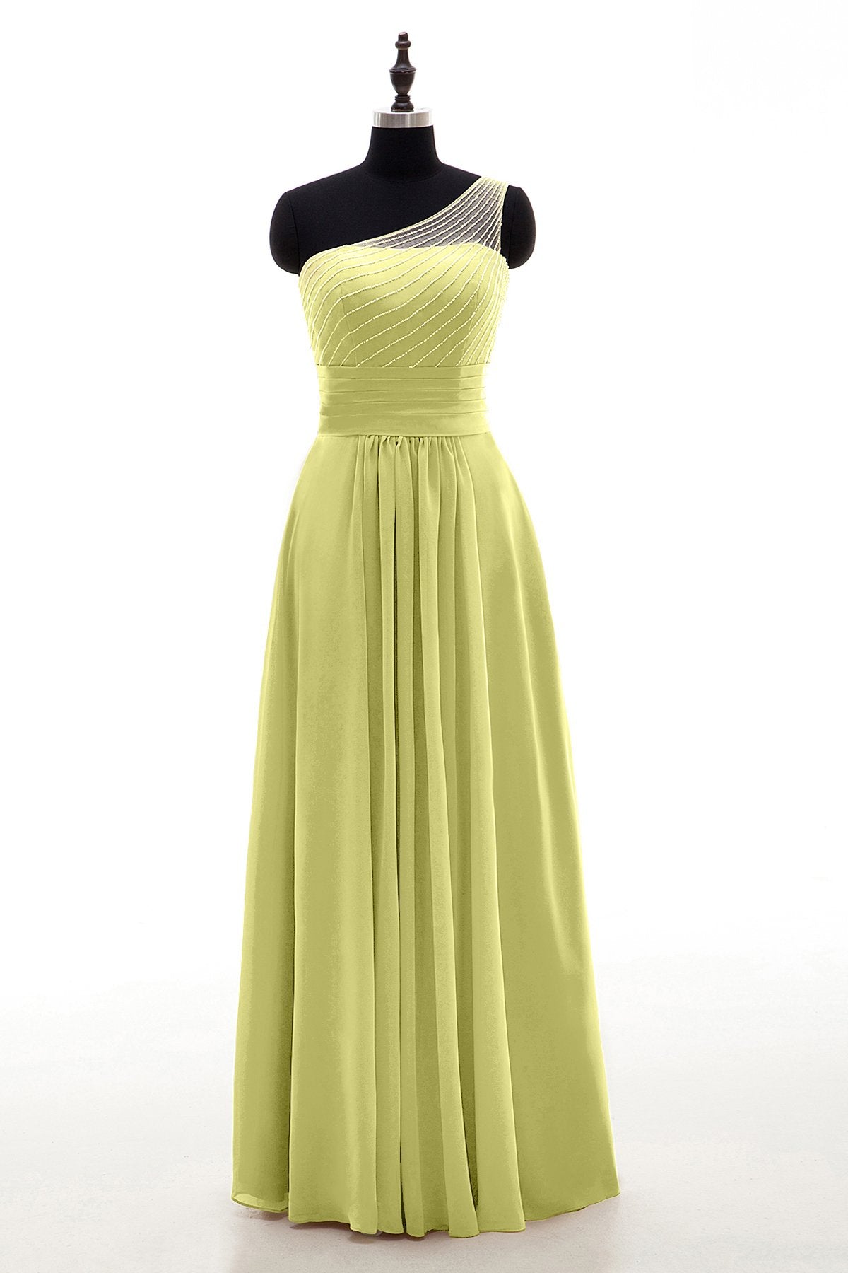 COCOMELODY Sheath Floor Length Chiffon Bridesmaid Dress COZF1409A 