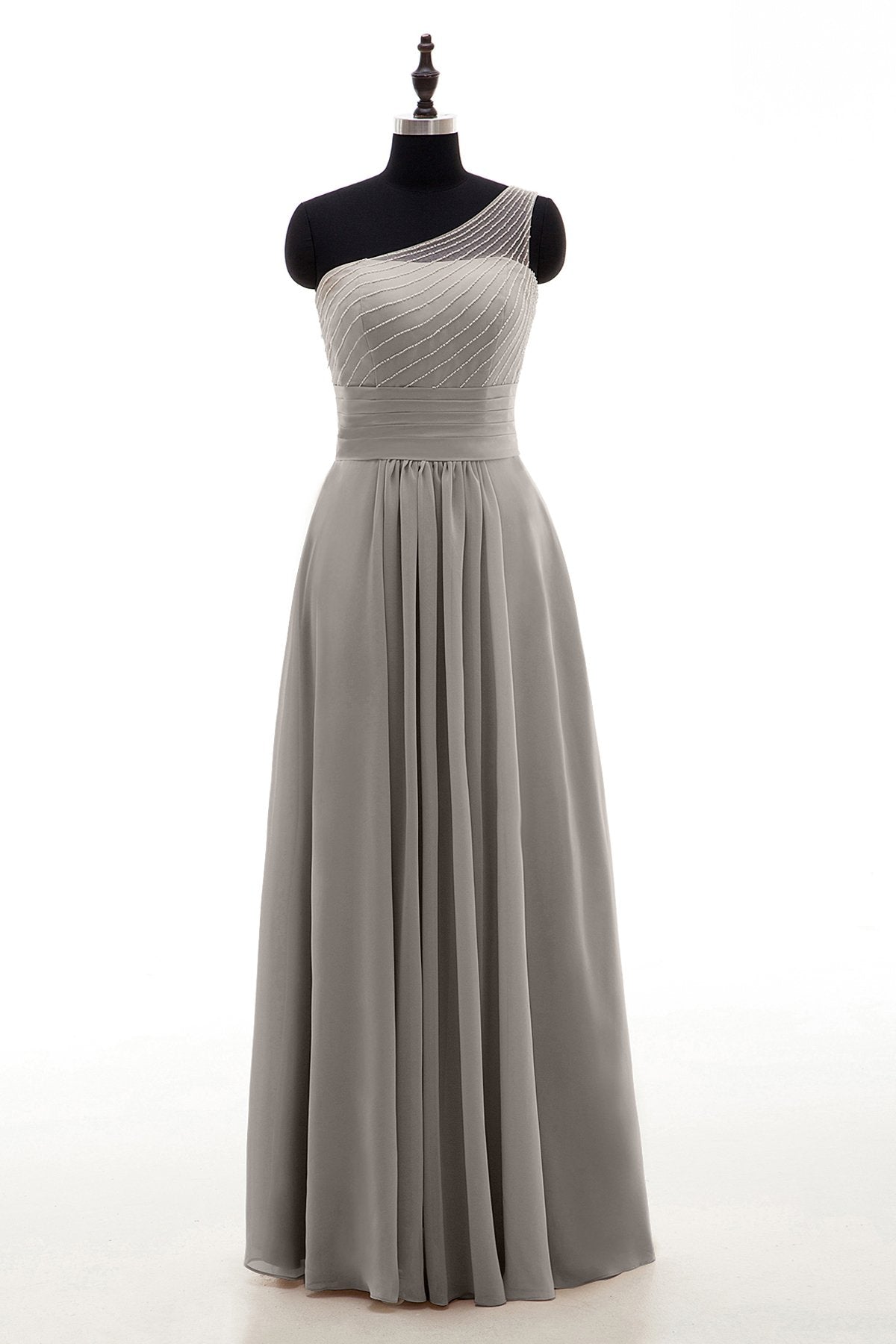 COCOMELODY Sheath Floor Length Chiffon Bridesmaid Dress COZF1409A 