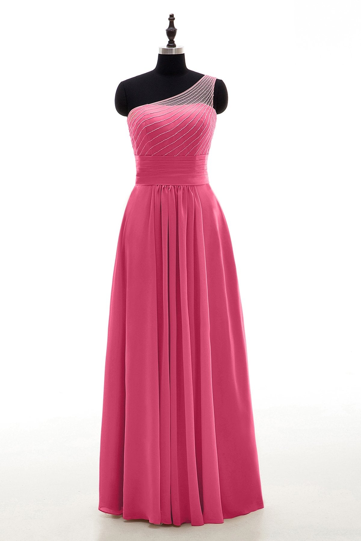 COCOMELODY Sheath Floor Length Chiffon Bridesmaid Dress COZF1409A 