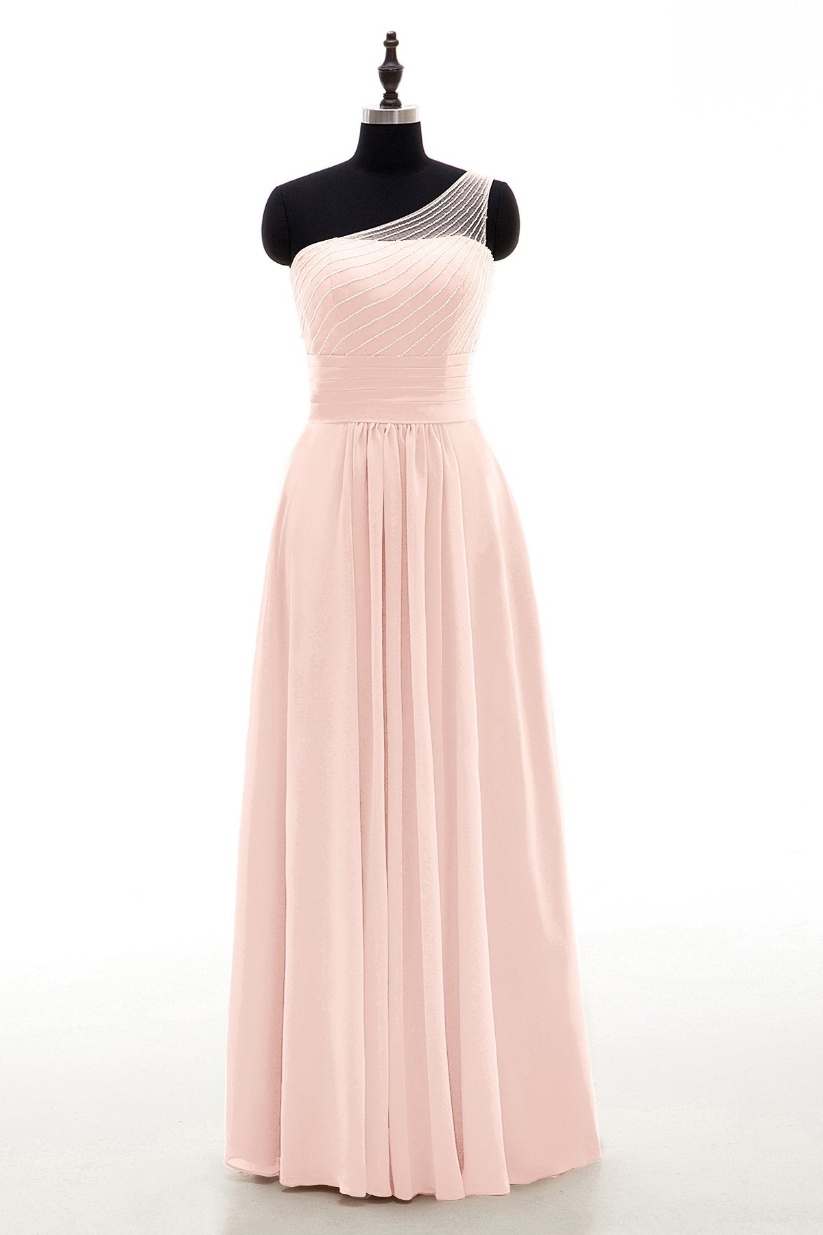 COCOMELODY Sheath Floor Length Chiffon Bridesmaid Dress COZF1409A 