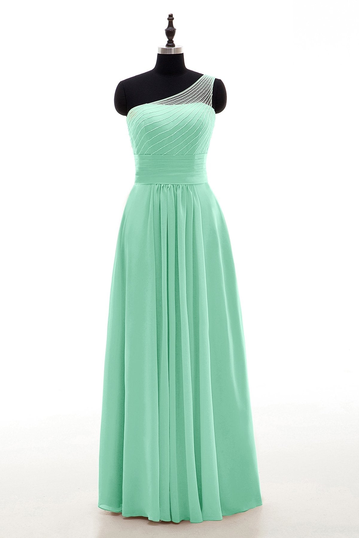 COCOMELODY Sheath Floor Length Chiffon Bridesmaid Dress COZF1409A 