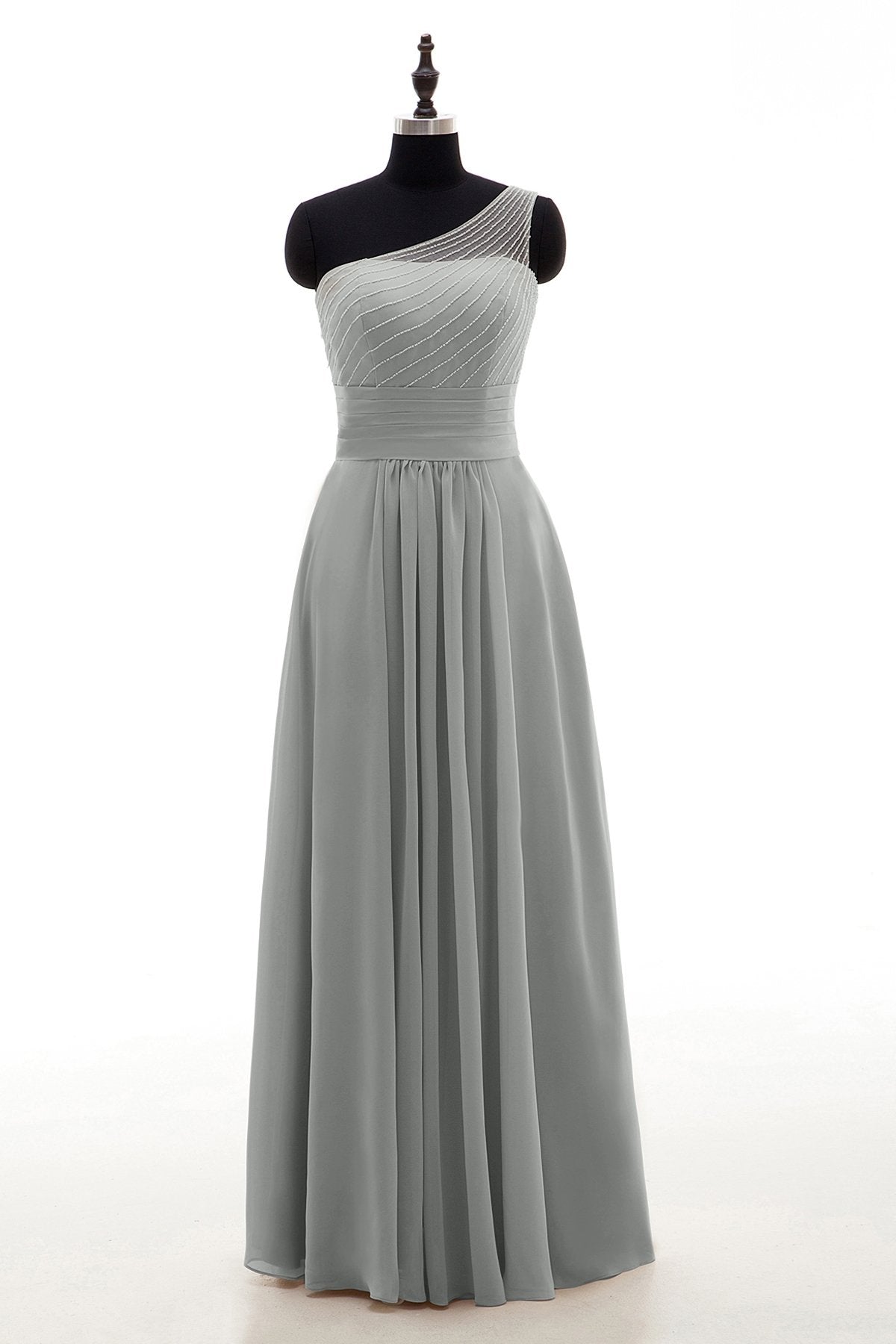 COCOMELODY Sheath Floor Length Chiffon Bridesmaid Dress COZF1409A 