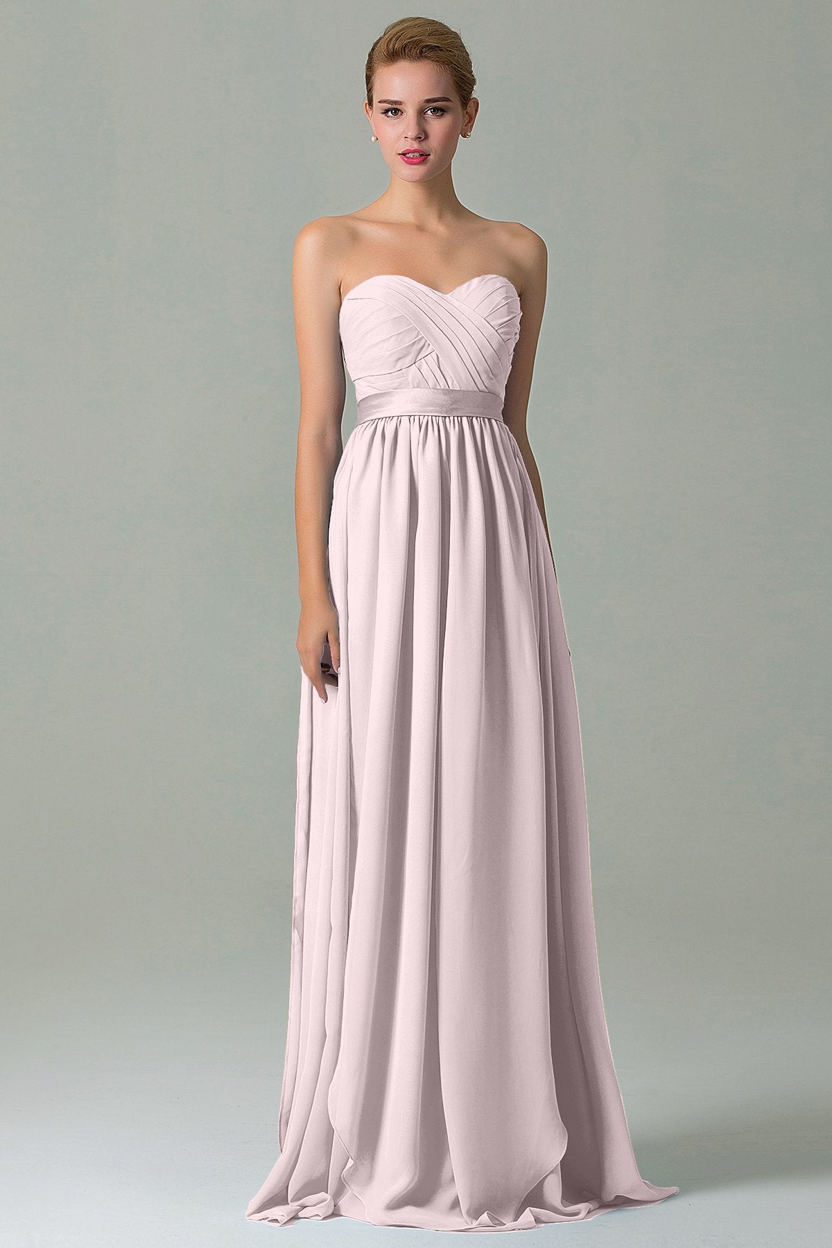 COCOMELODY Sheath Floor Length Chiffon Bridesmaid Dress COZF140A1 