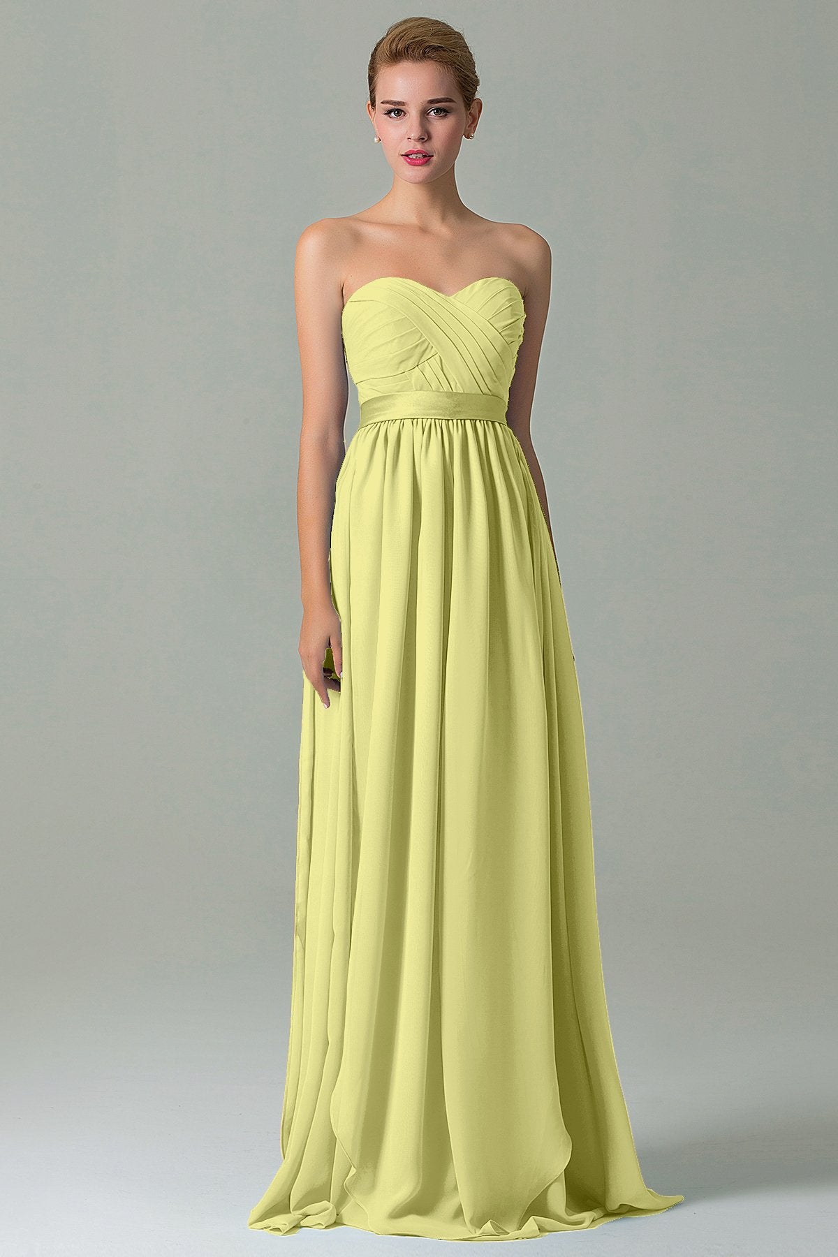 COCOMELODY Sheath Floor Length Chiffon Bridesmaid Dress COZF140A1 