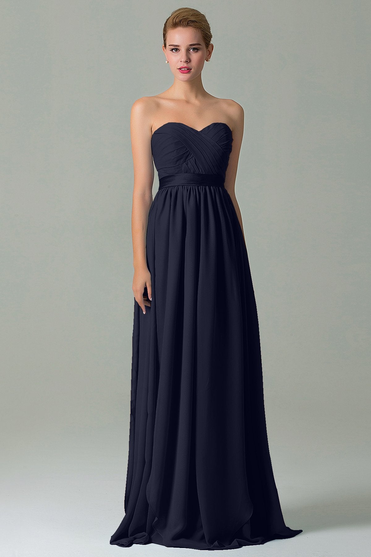 COCOMELODY Sheath Floor Length Chiffon Bridesmaid Dress COZF140A1 