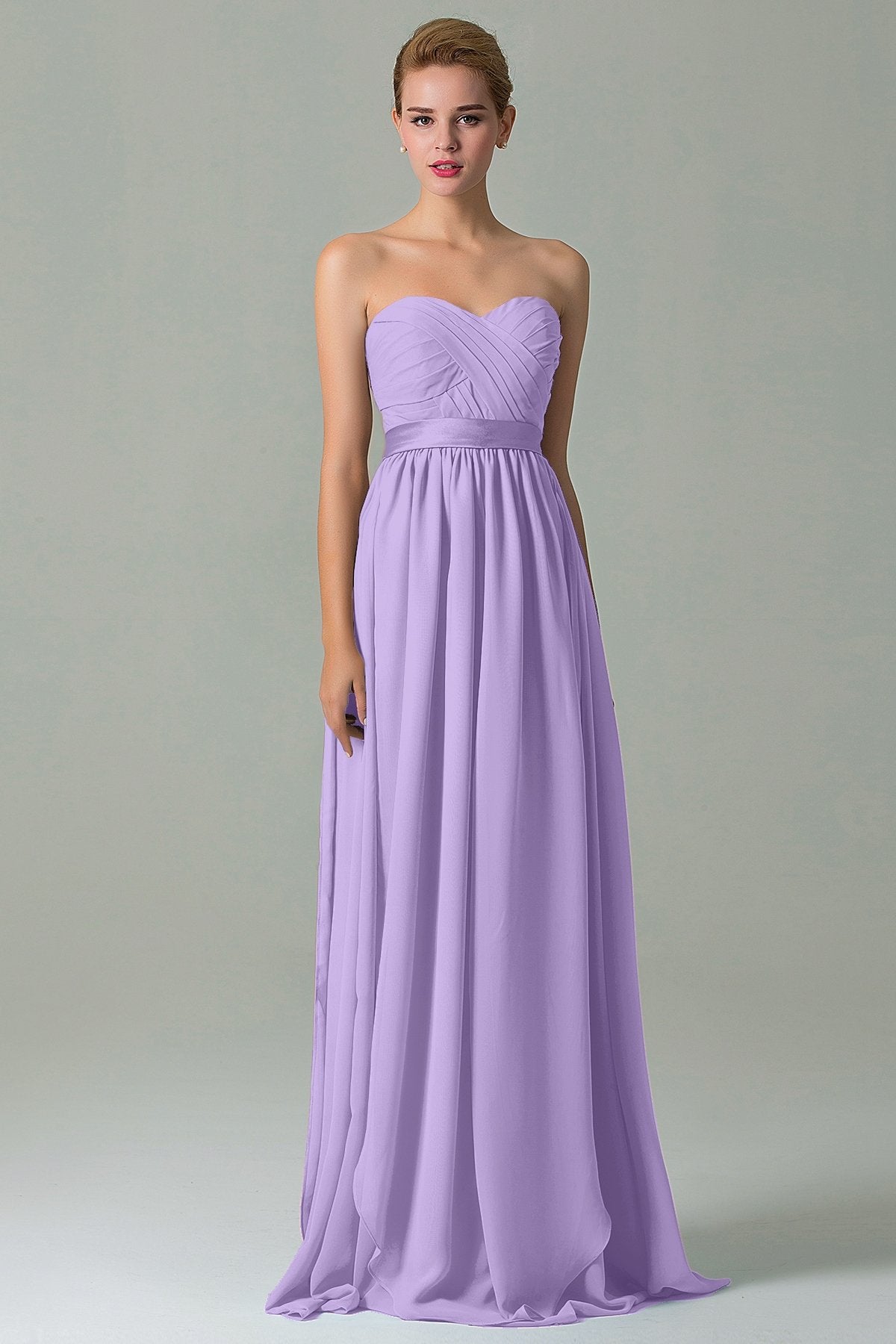 COCOMELODY Sheath Floor Length Chiffon Bridesmaid Dress COZF140A1 