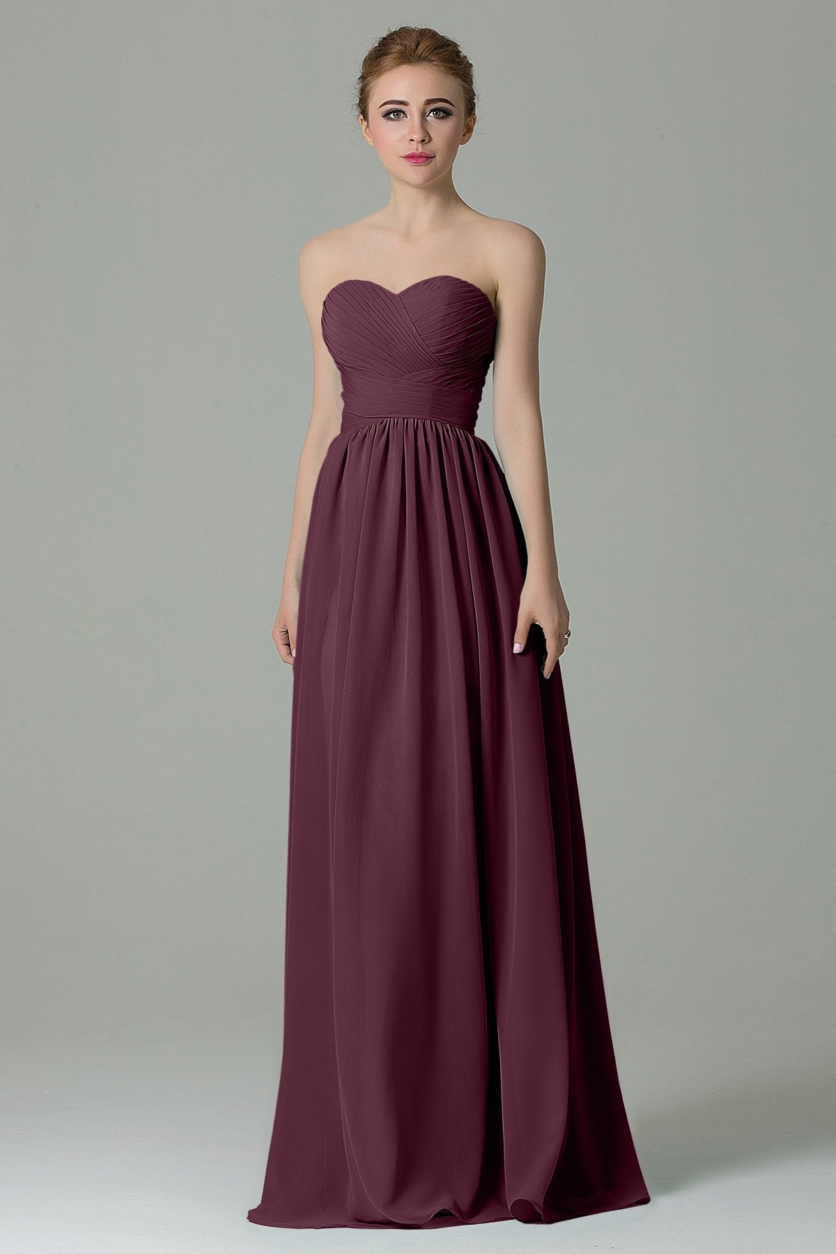 COCOMELODY Sheath Floor Length Chiffon Bridesmaid Dress COZF1500C 