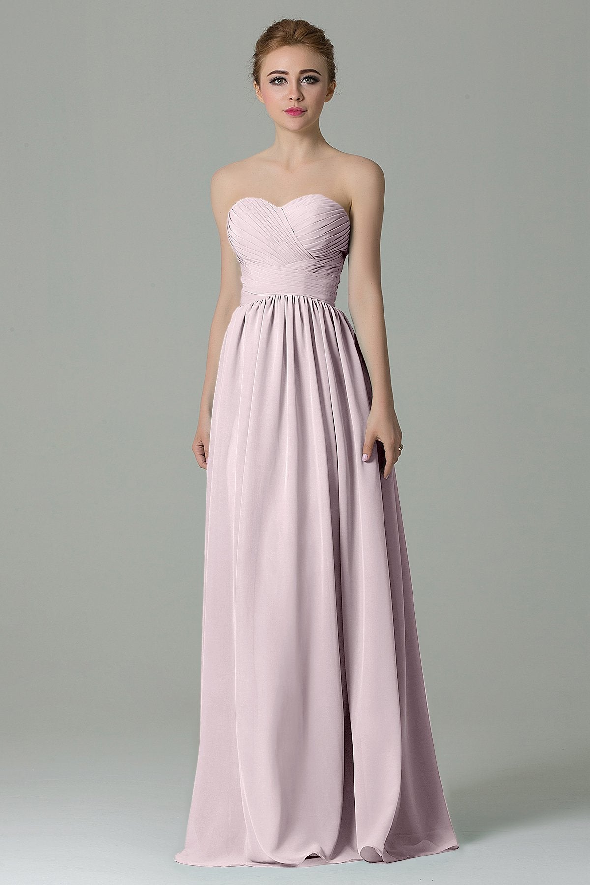 COCOMELODY Sheath Floor Length Chiffon Bridesmaid Dress COZF1500C 