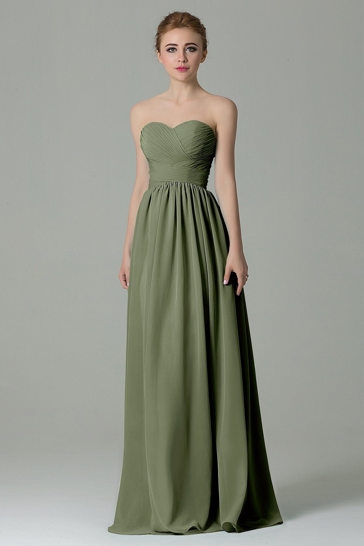 COCOMELODY Sheath Floor Length Chiffon Bridesmaid Dress COZF1500C 