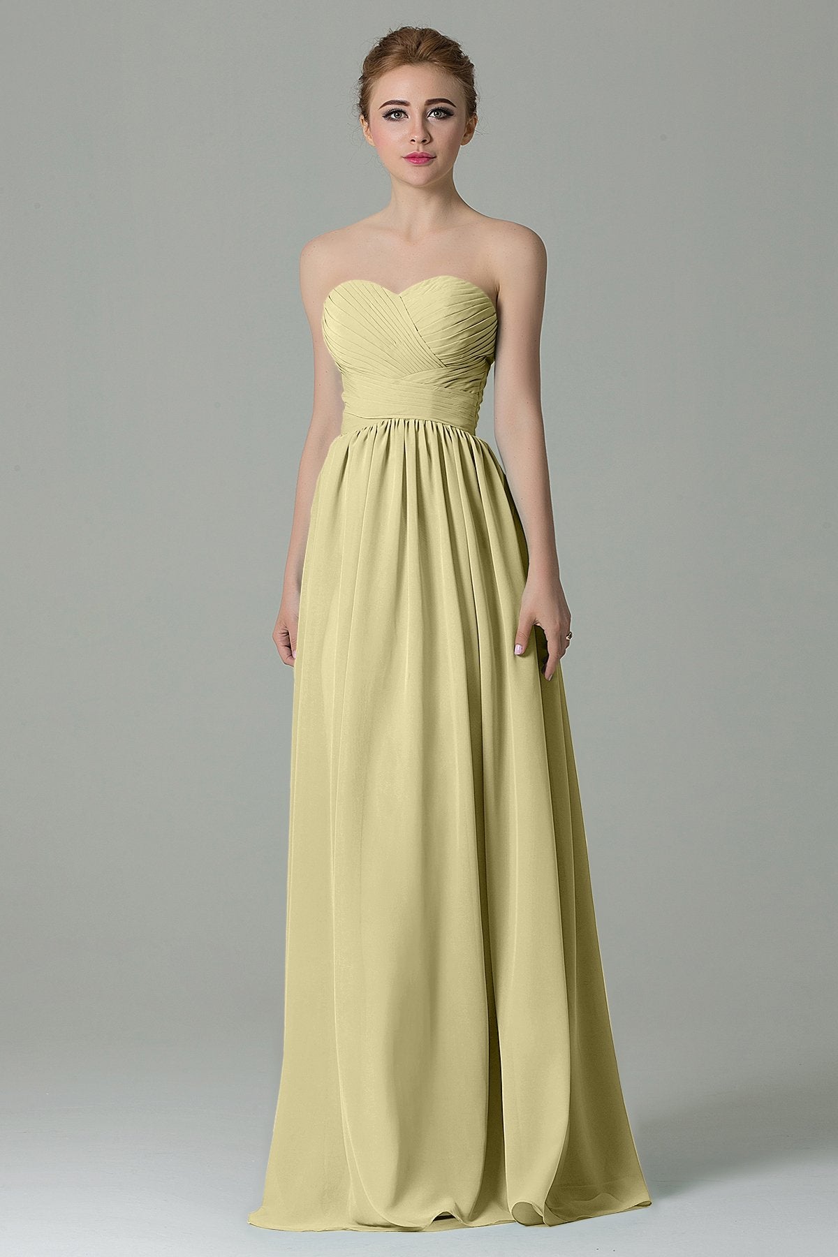 COCOMELODY Sheath Floor Length Chiffon Bridesmaid Dress COZF1500C 